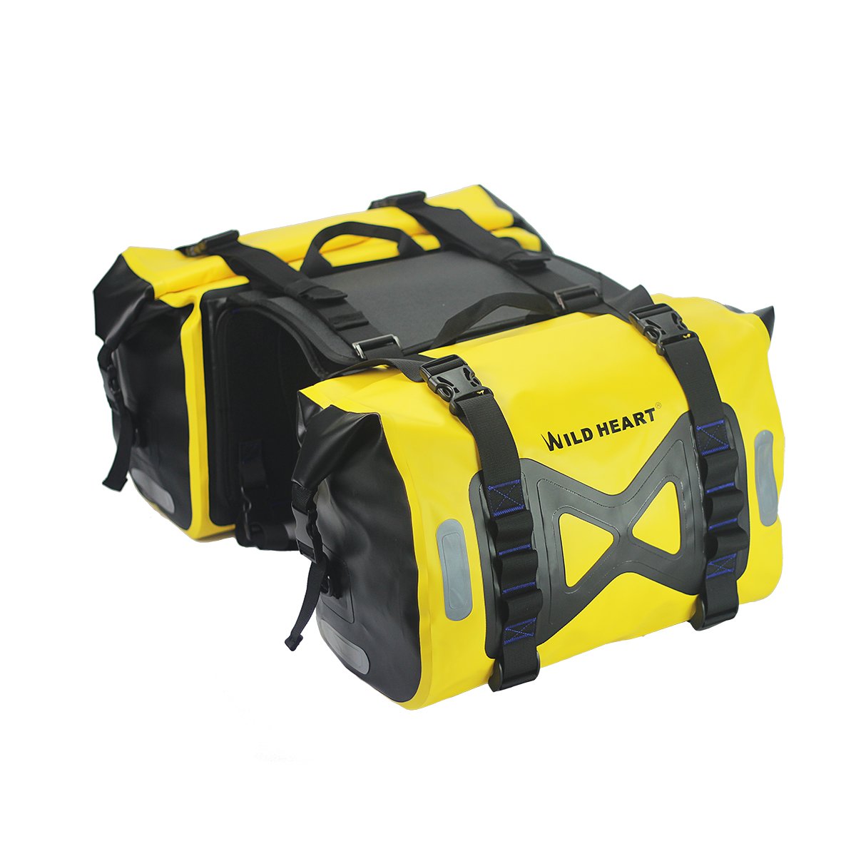 Wild Heart Waterproof Bag Motorcycle Saddlebag 50L Tank Bag Motor Side Bag (Yellow)