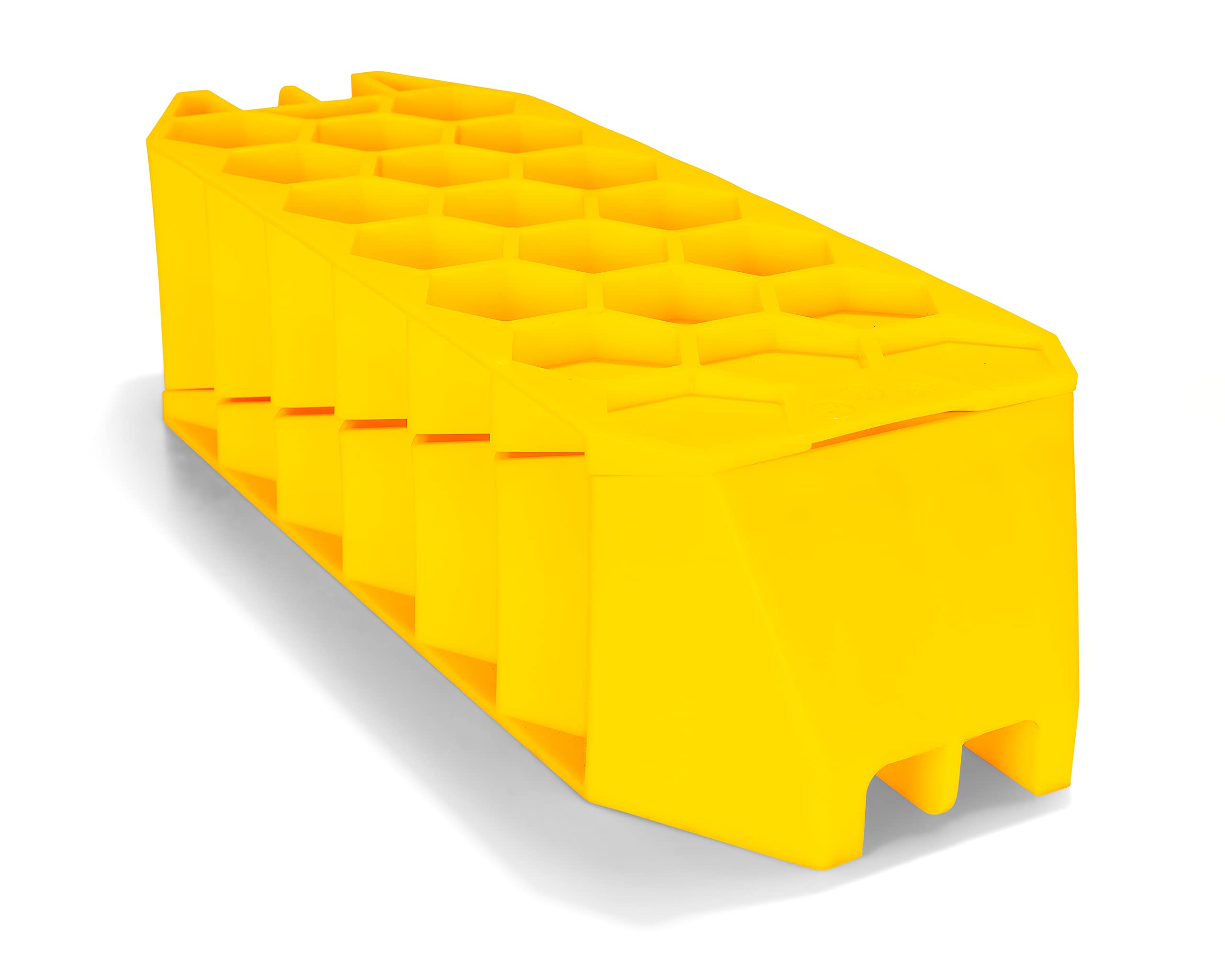 Camco Camper / RV Wedge Leveler - Adds Up to 3.25” of Lift - Features Heavy Duty Lightweight Honeycomb Design - Compatible w/RVs with Parking Brakes - 2-Pack (44580)