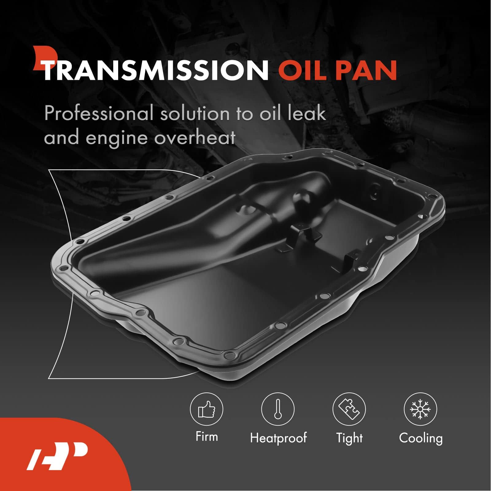 A-Premium Transmission Oil Pan with Drain Plug Compatible with Mazda 2 2011 2012 2013 2014 2015, 1.5L, Automatic Transmission Only
