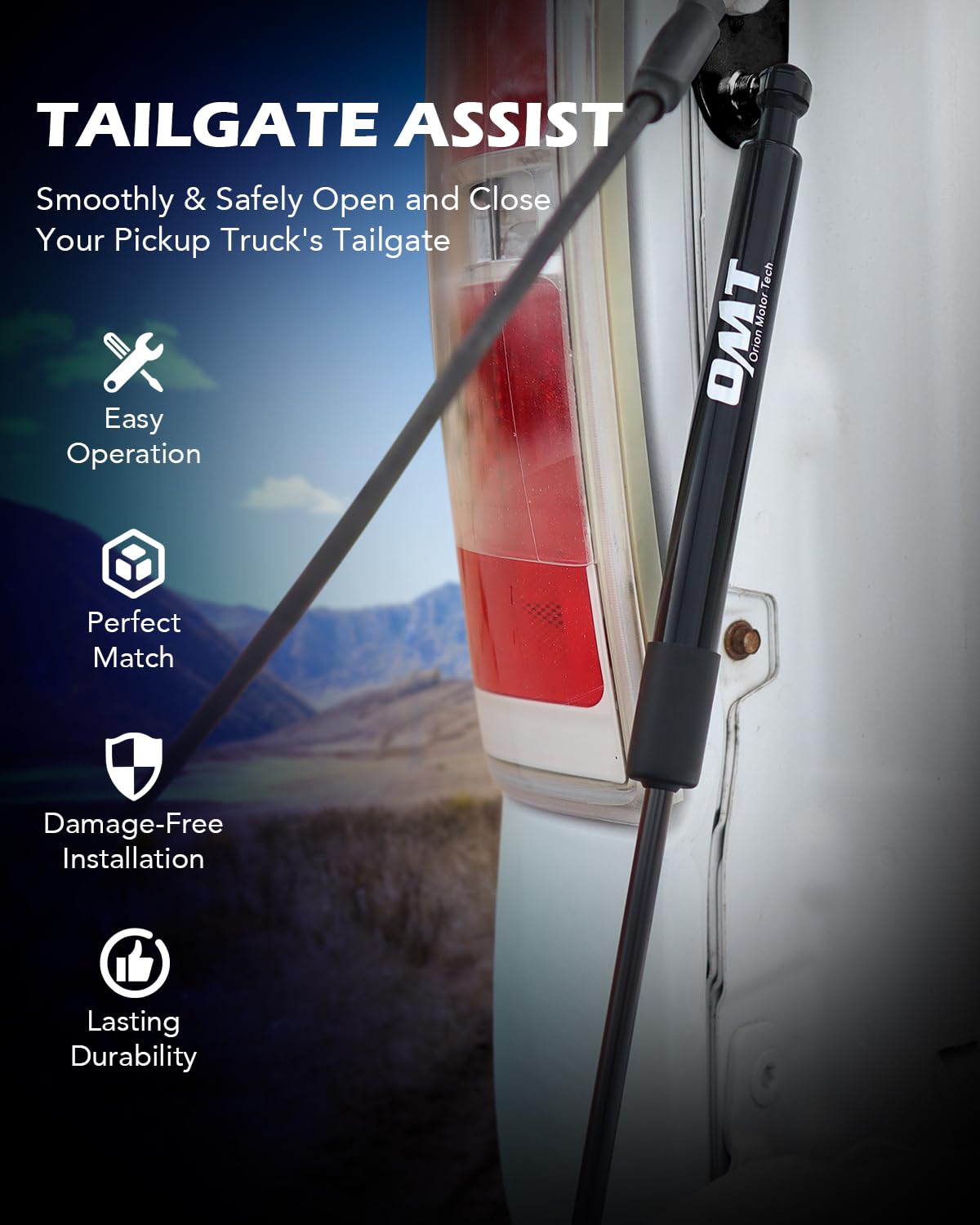 Orion Motor Tech Compatible with 15-23 F150 Tailgate Assist Accessories, Truck Tail Gate Lift Assist Tailgate Shock Compatible w