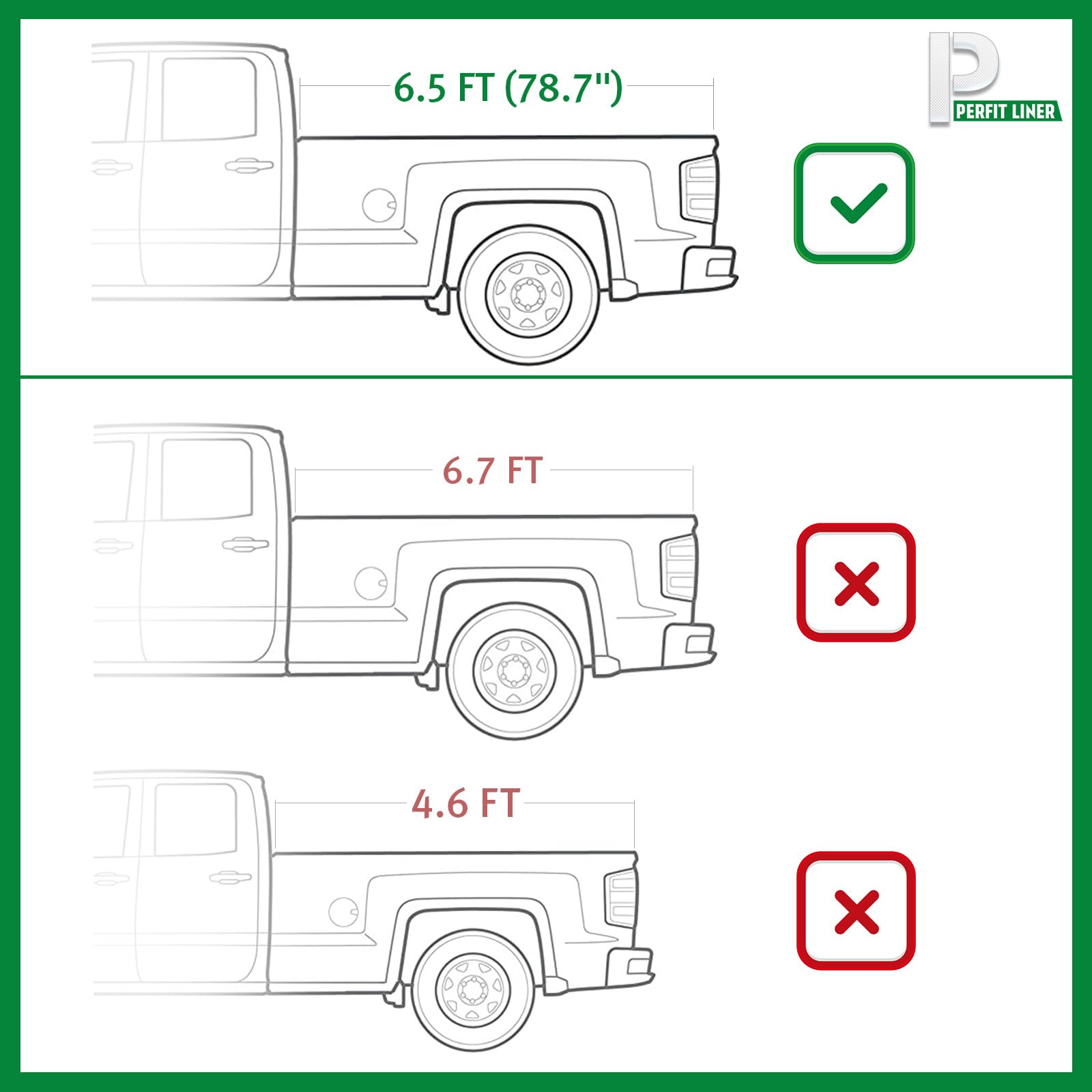 Perfit Liner Soft Roll Up Truck Bed Tonneau Cover For 2007-2021 Toyota Tundra 6.5 Ft (79“) Feetside (Not For Stepside) Bed