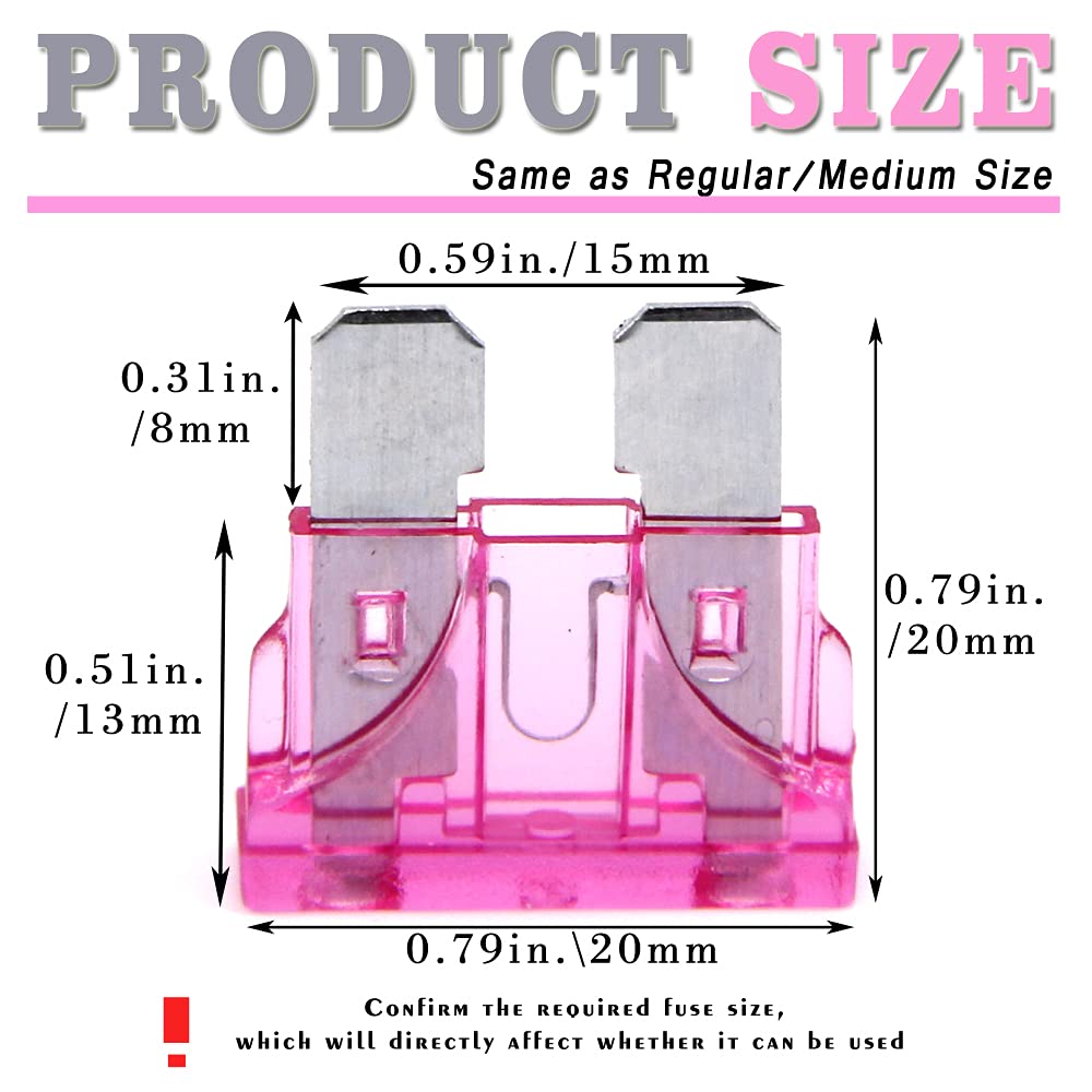 (20 Pcs) 3 Amp Standard Blade Fuse, 3 A Automotive Fuse For Car Truck