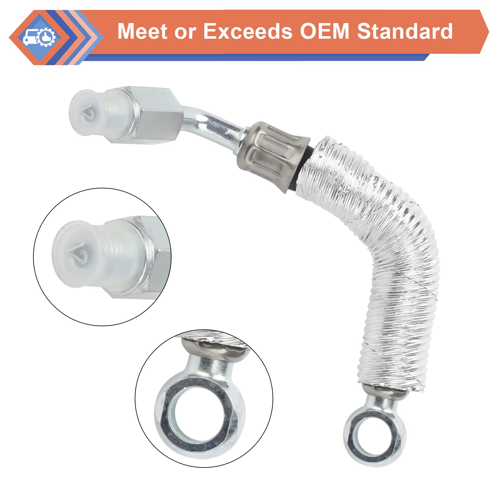 ZONFANT Turbocharger Cooling Feed Line Pipe And Coolant Return Hose Line Compatible With Chevy Buick Vehicle 2012-2019 Cruze Lim