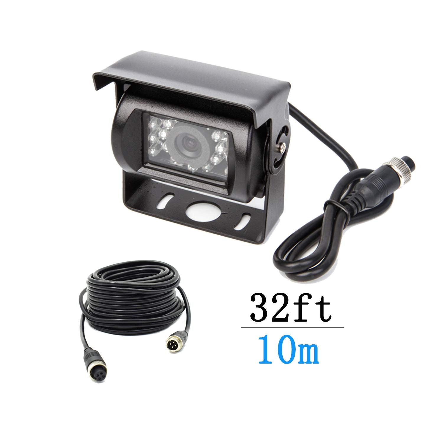 Yasoca 4 Pin Backup Camera Heavy Duty Ir Night Vision Waterproof For Trucks Car Vehicle Trailer Truck Van Tow Rv Replacement Uni