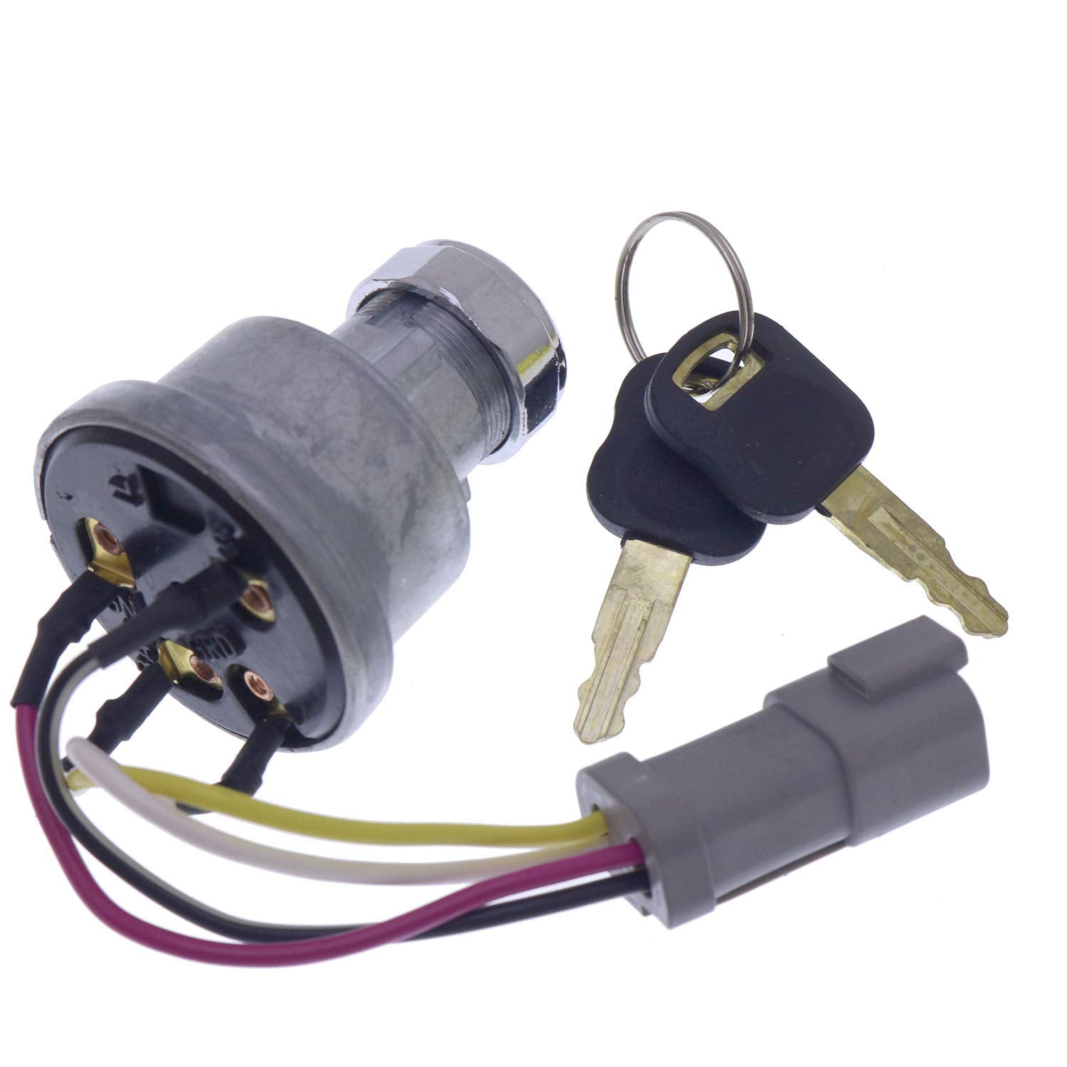 Solarhome 110-7887 467-8535 47031 Ignition Switch with 2 Keys for CAT Caterpillar 906H 906H2 906K 906M 415 415F2 IL 416 416F2 42