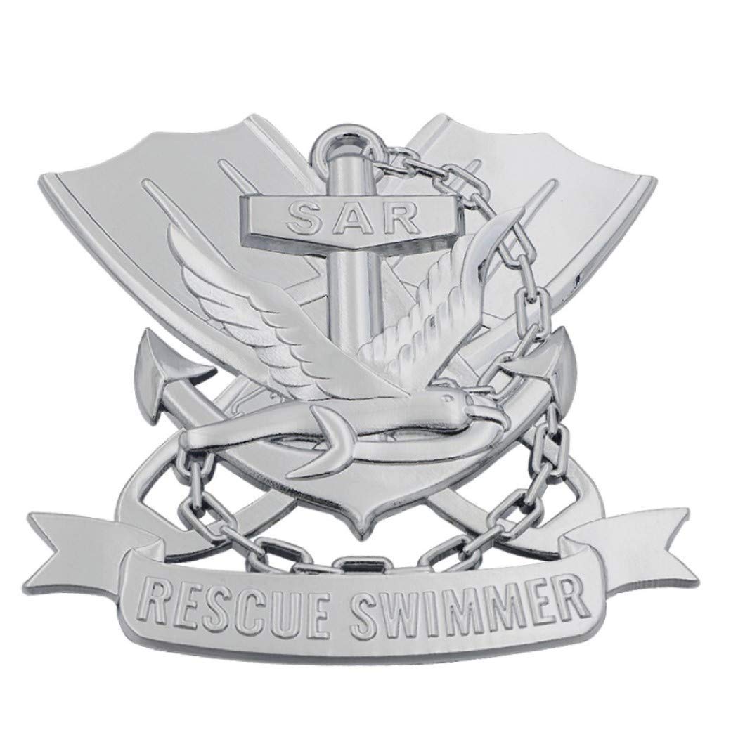 Navy Rescue Swimmer Metal Decal Auto Emblem