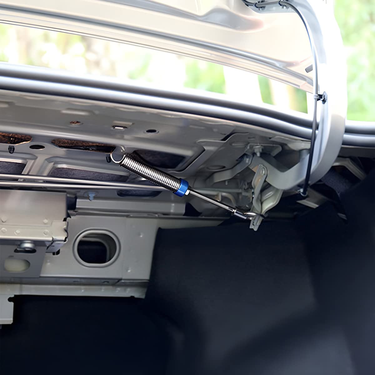 Car Trunk Lid Metal Spring, 2Pcs Adjustable Auto Car Trunk Boot Lid, Automatic Lifting Spring Device, Stainless Steel Universal