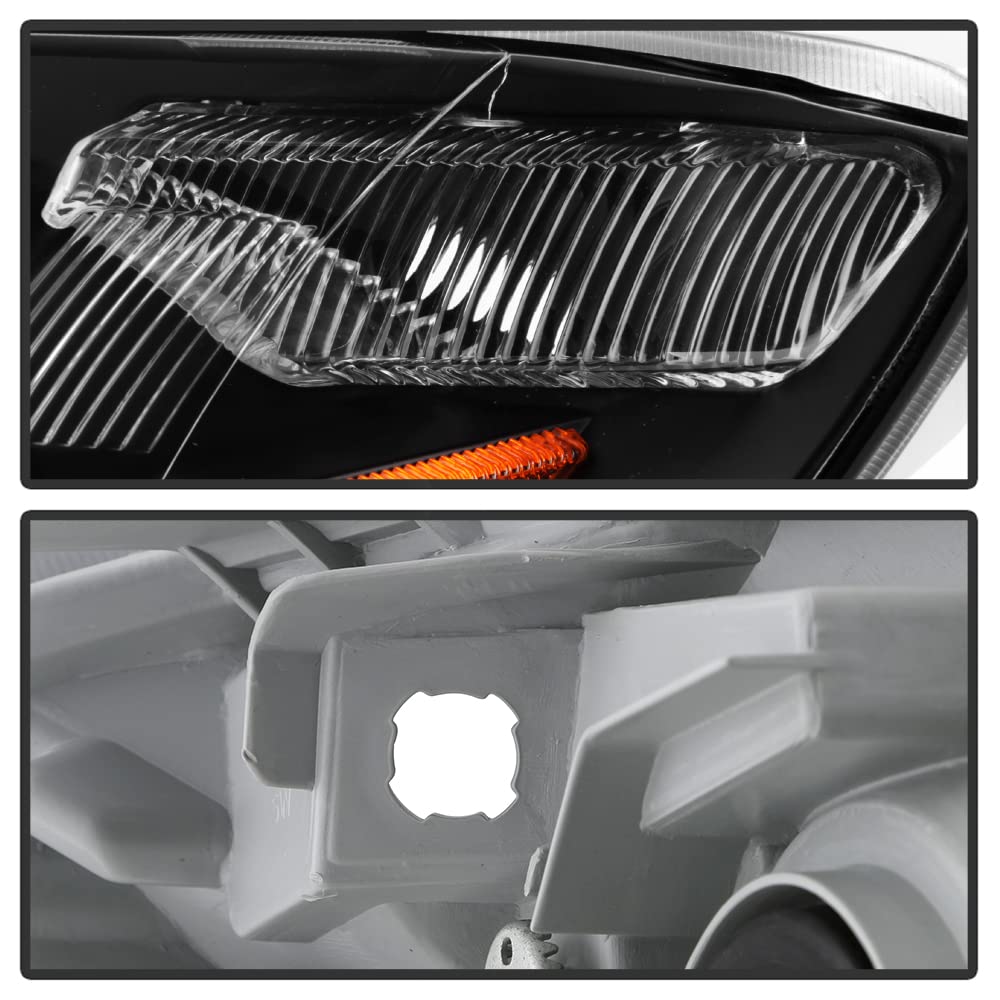 Acanii - For Black 2003 2004 2005 Toyota 4Runner 4-Runner Headlights Headlamps Driver + Passenger Side