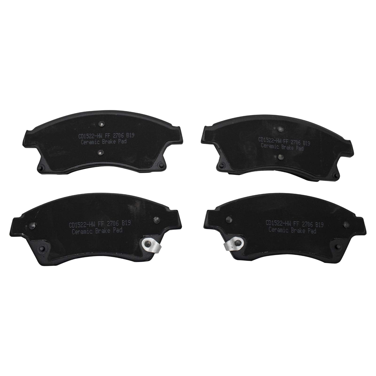 TRQ Front Brake Pads Ceramic Compatible with 2011-2015 Chevrolet Cruze 2016 Cruze Limited 2012-2017 Sonic