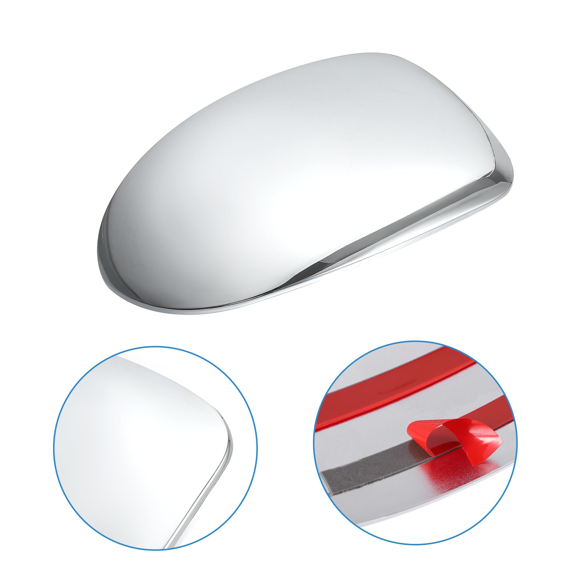 ACROPIX Car Exterior Mirror Cover Cap Overlay Fit for Chevrolet Silverado Suburban for GMC Sierra Yukon - Pack of 2 Chrome Plate