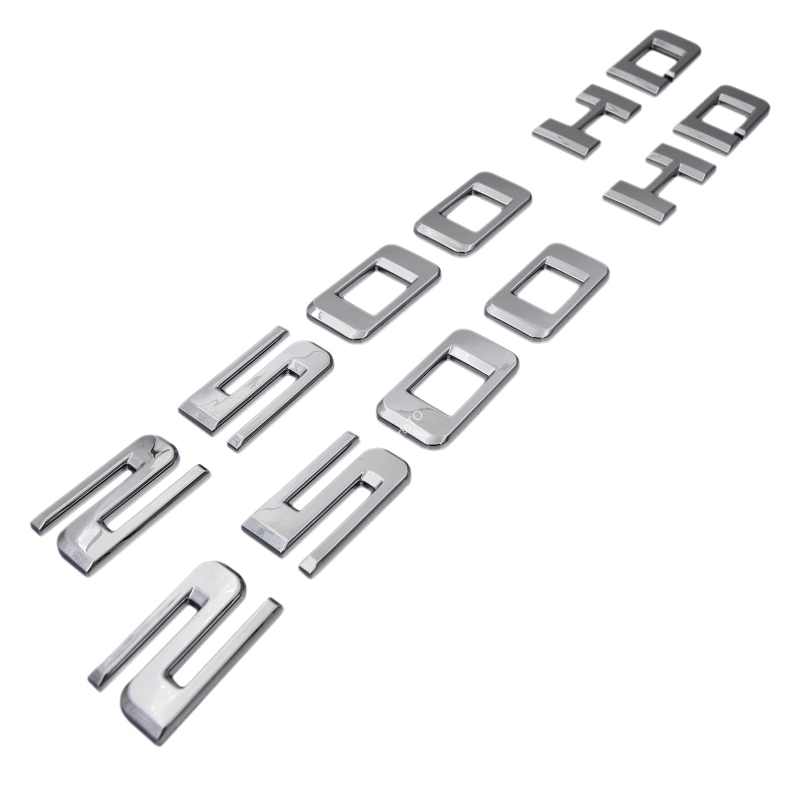 2X PartsTo 2500 HD 2500HD Emblem Nameplate for Chevrolet Chevy Silverado and GMC Sierra 2020 to 2025 Exterior Performance Trim D