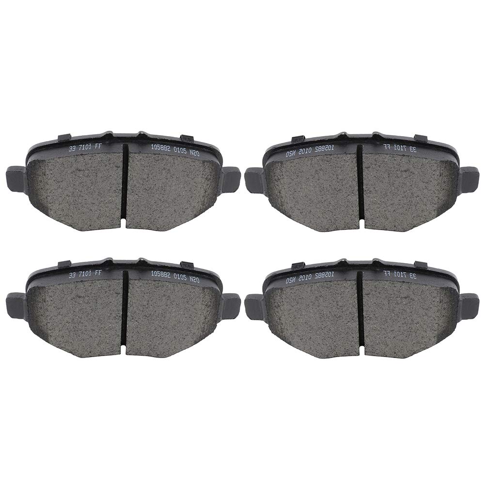 Cciyu D1612 Rear Ceramic Brake Pads Kits 4Pcs Fit For Chevy Cobalt,Hhr,For Malibu, For Ford Explorer,Flex,Special Service Police