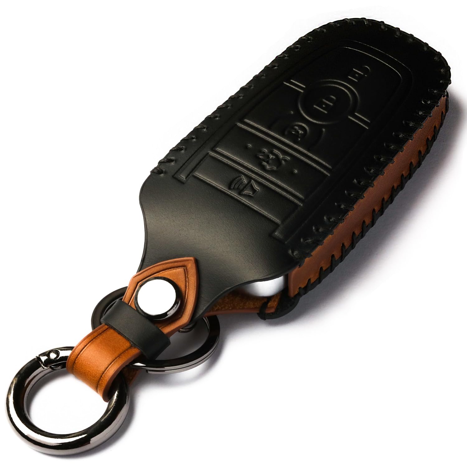 Car Key Fob Cover Compatible With Ford F-150 Mustang Key Fob Case Suit For Keyless Remote Control(A-Black)