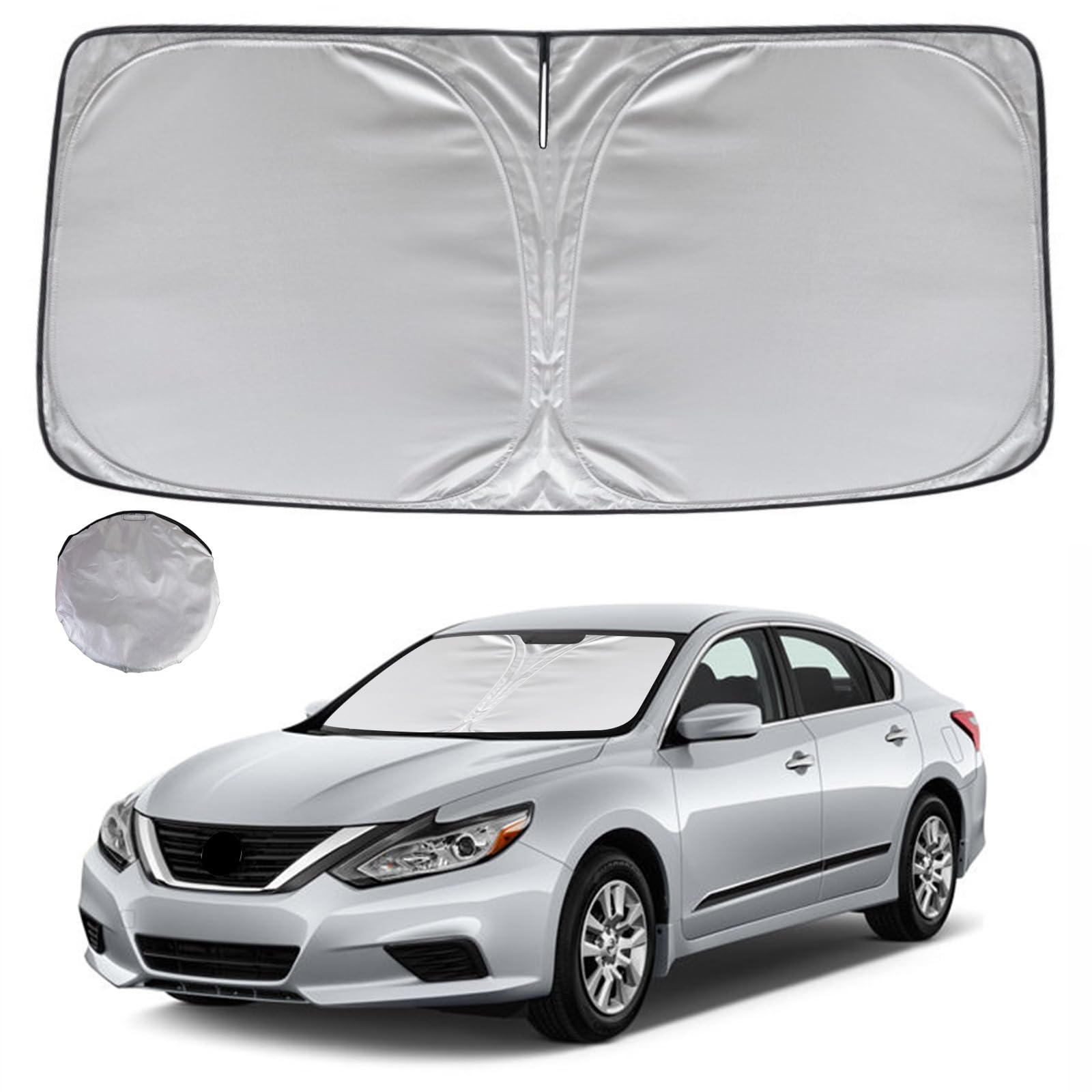 Kayzt Windshield Sun Shade For 2013-2018 Nissan Altima Sedan Foldable Sunshade Front Window Custom Fit Car Accessories