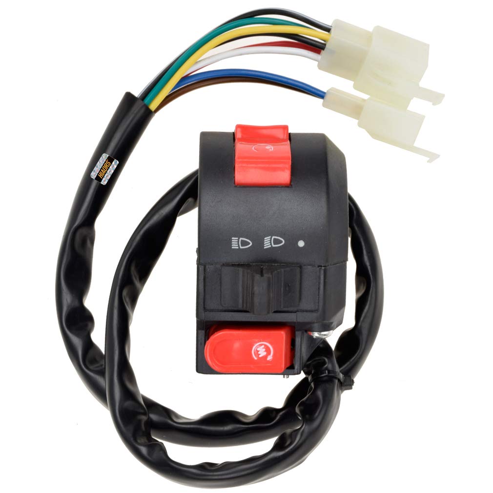Hiaors Left Kill Light Starter Switch 8 Wire 3 Function For Taotao 50Cc 70Cc 90Cc 110Cc 125Cc 150Cc Sunl Peace Eagle Chinese Atvs Quad 4 Wheelers Parts