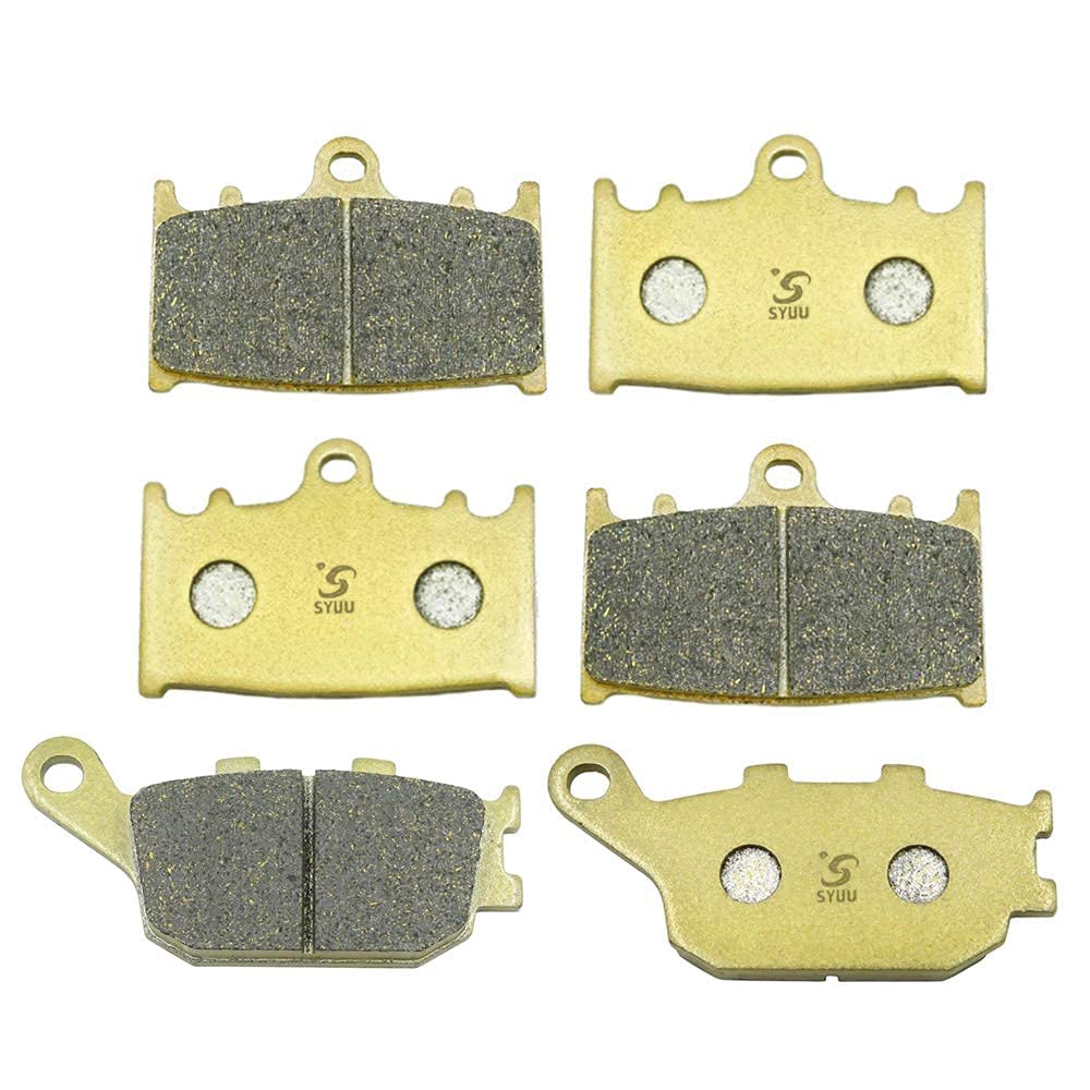 S SYUU High-Performance Reliable Motorcycle Front Rear Brake Pads Set Kit Compatible with Suzuki GSF 1200 Bandit 2006 GSX 1250 F