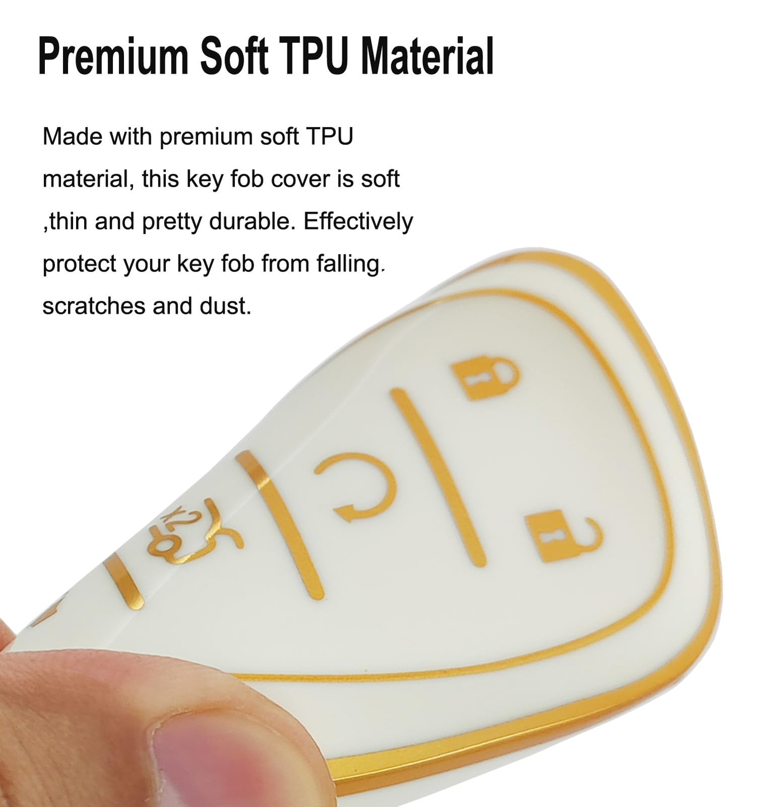 Arruweer Soft Tpu Smart Key Case Holder Protector Key Fob Cover Compatible With Chevrolet 2016-2021 Chevy Equinox Malibu Camaro