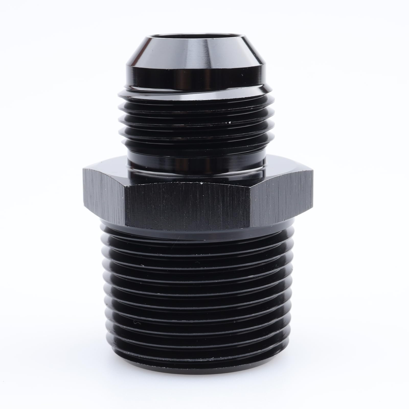 Ac Performance Male 1'' Npt To -12 An Flare Adapter Straight Aluminum Black