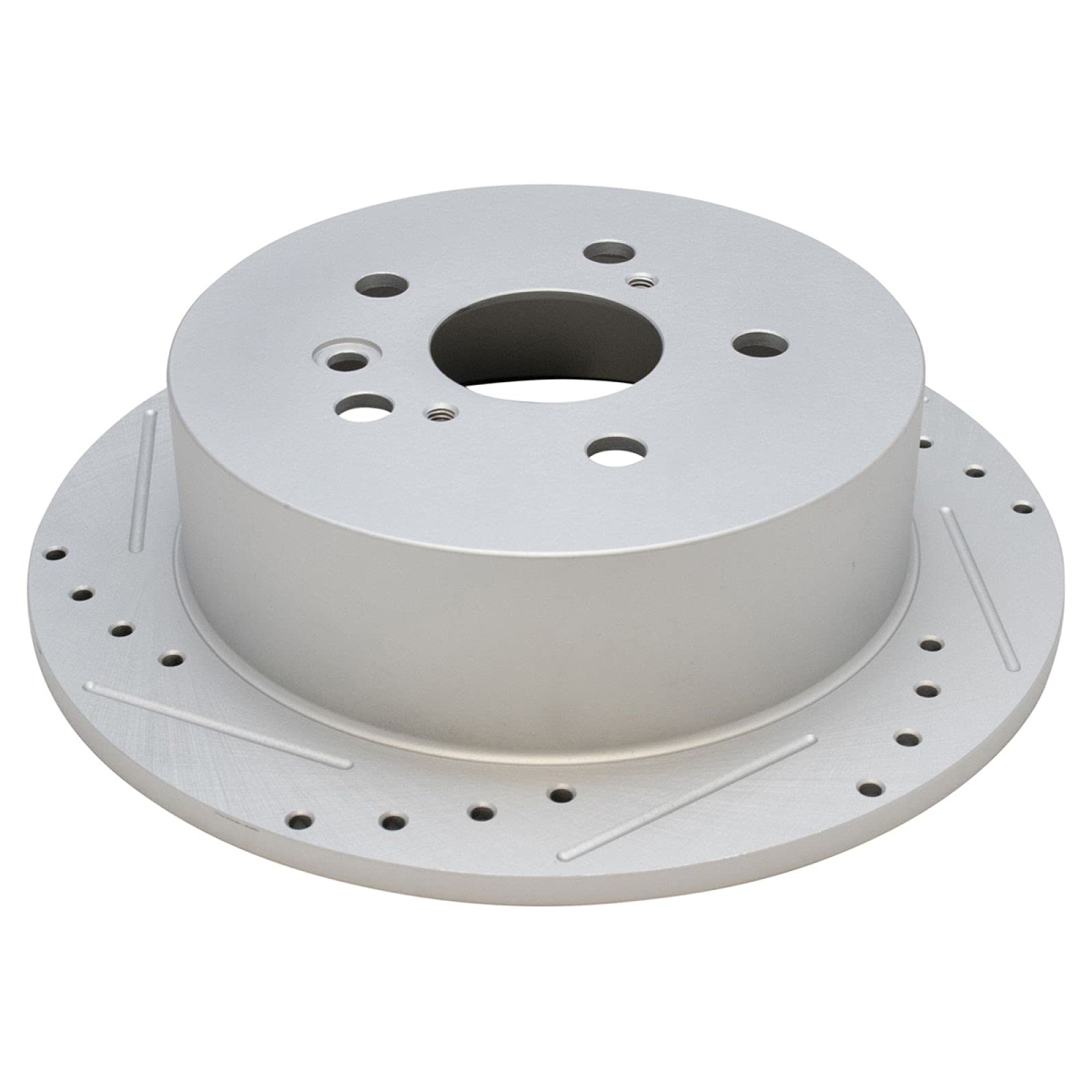 Trq Rear Performance Brake Rotors Set Solid Premium G-Coated Cross Drilled & Slotted Compatible With 2004-2006 Lexus Rx330 2007-