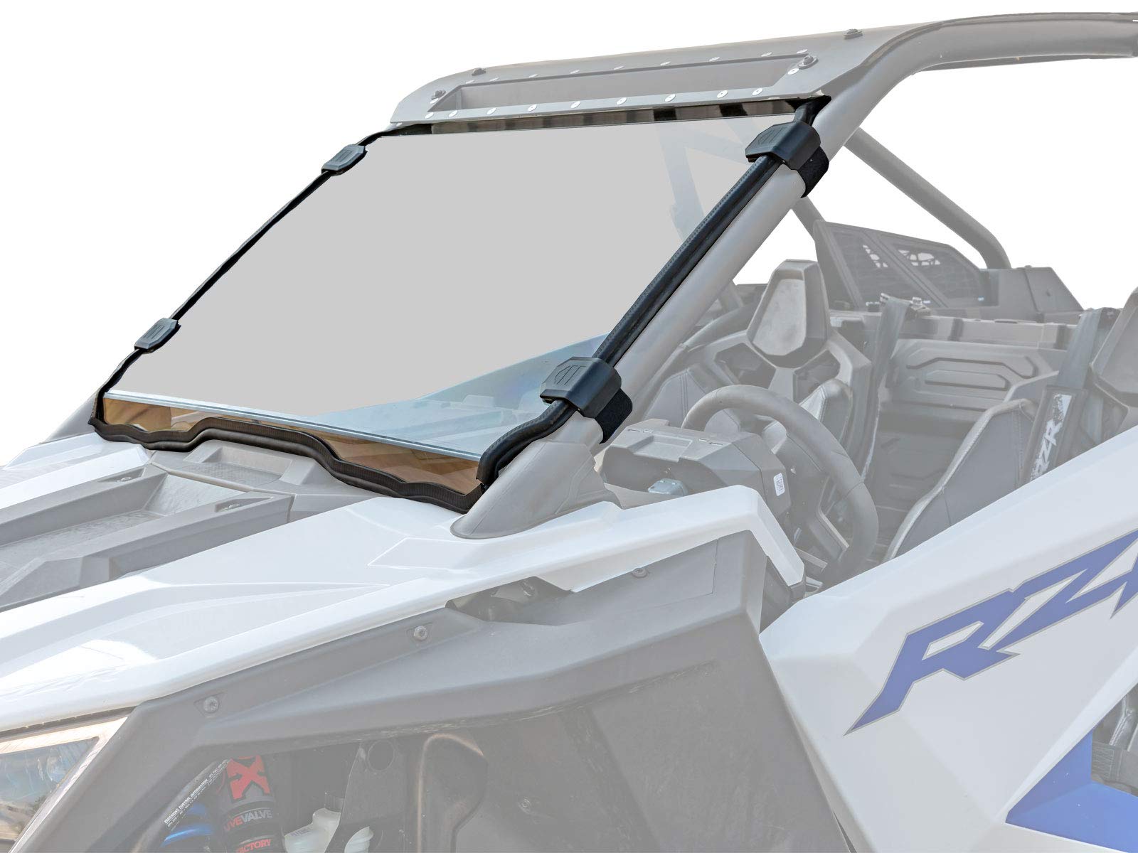 SuperATV Heavy Duty Scratch Resistant Full Windshield for 2020+ Polaris RZR PRO XP / PRO XP 4 | 1/4'' Thick Polycarbonate 250X S