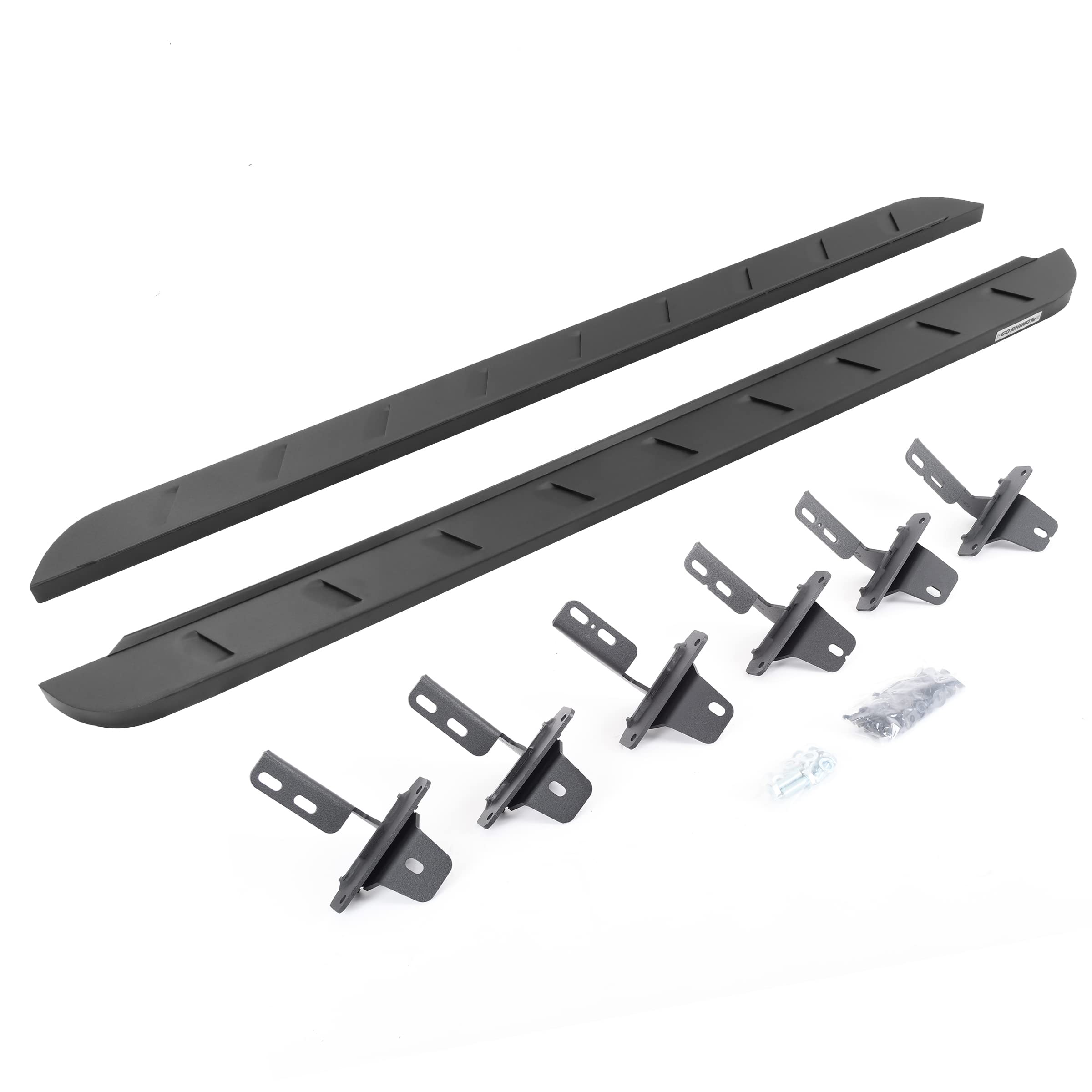 Go Rhino 63412973Spc Rb10 Slim Line Running Boards With Mounting Brackets Kit For Ford 21-24 Bronco (Sport Utility)