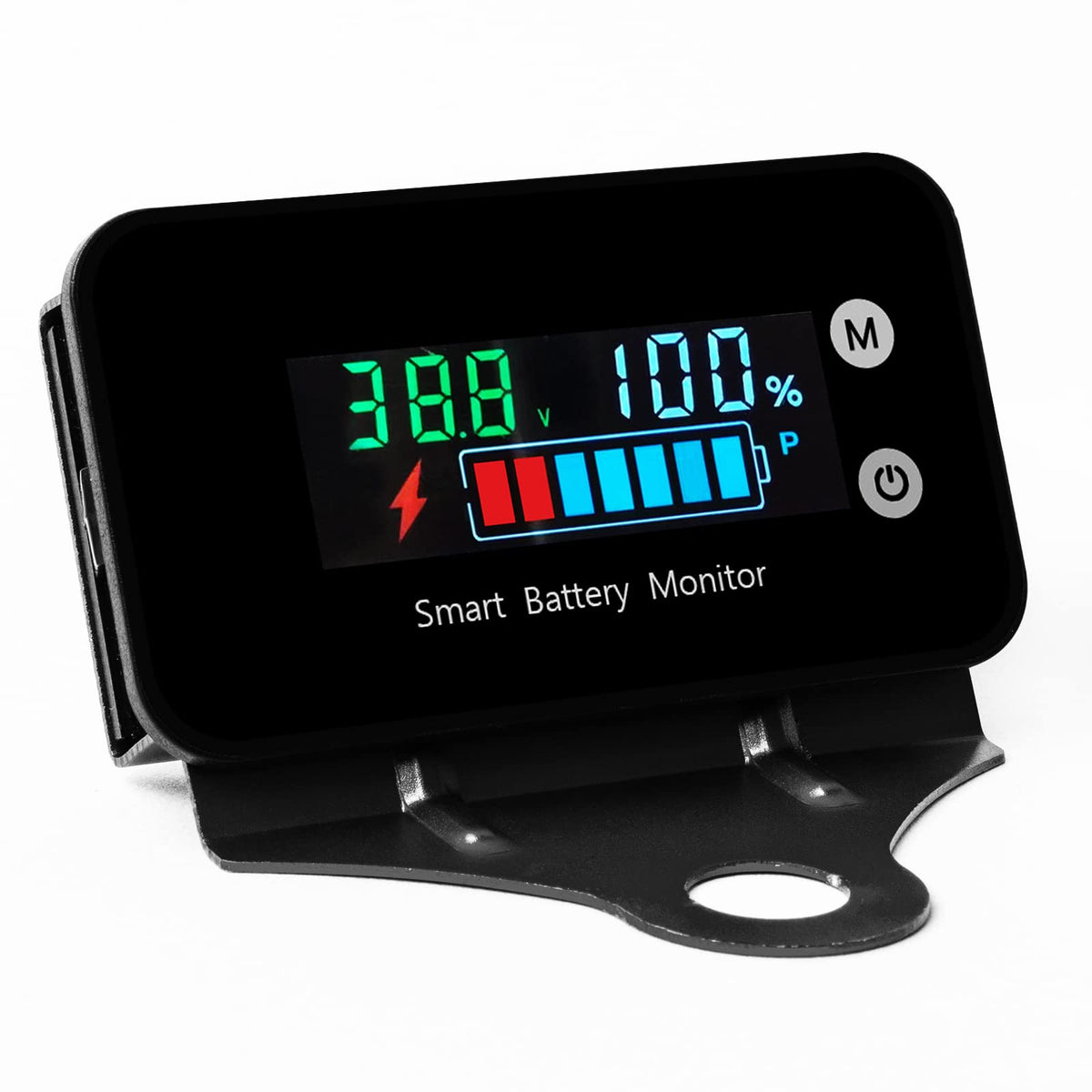Ipx7 Waterproof Battery Monitor With Bracket 7-100V,Car Motorcycle Golf Cart Battery Meter Digital Battery Capacity Remaining Ca