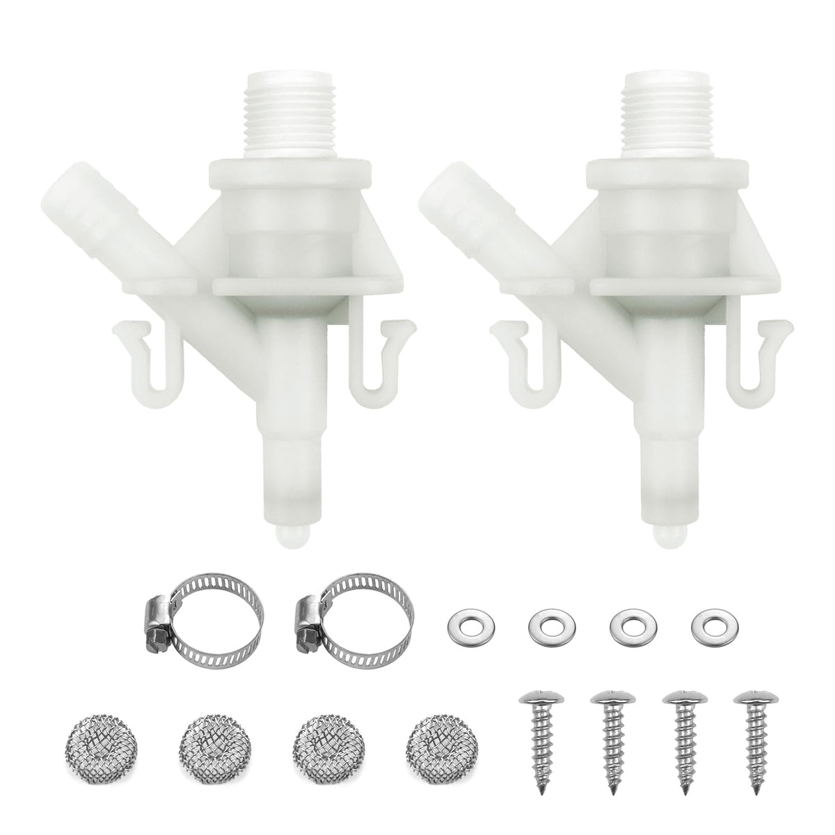 Aecsze 2 Pack 385311641 RV Toilet Water Valve Replacement Kit, Durable Plastic Water Valve Kit, for 300 310 320 Series for Domet