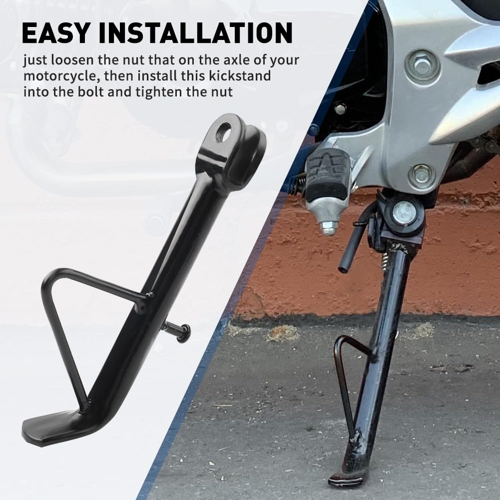 Three T 16cm Universal Kickstand Foot for ATV, Dirt Bikes, Scooters & E-Bikes - Side Stand Support for Off-Road Vehicles