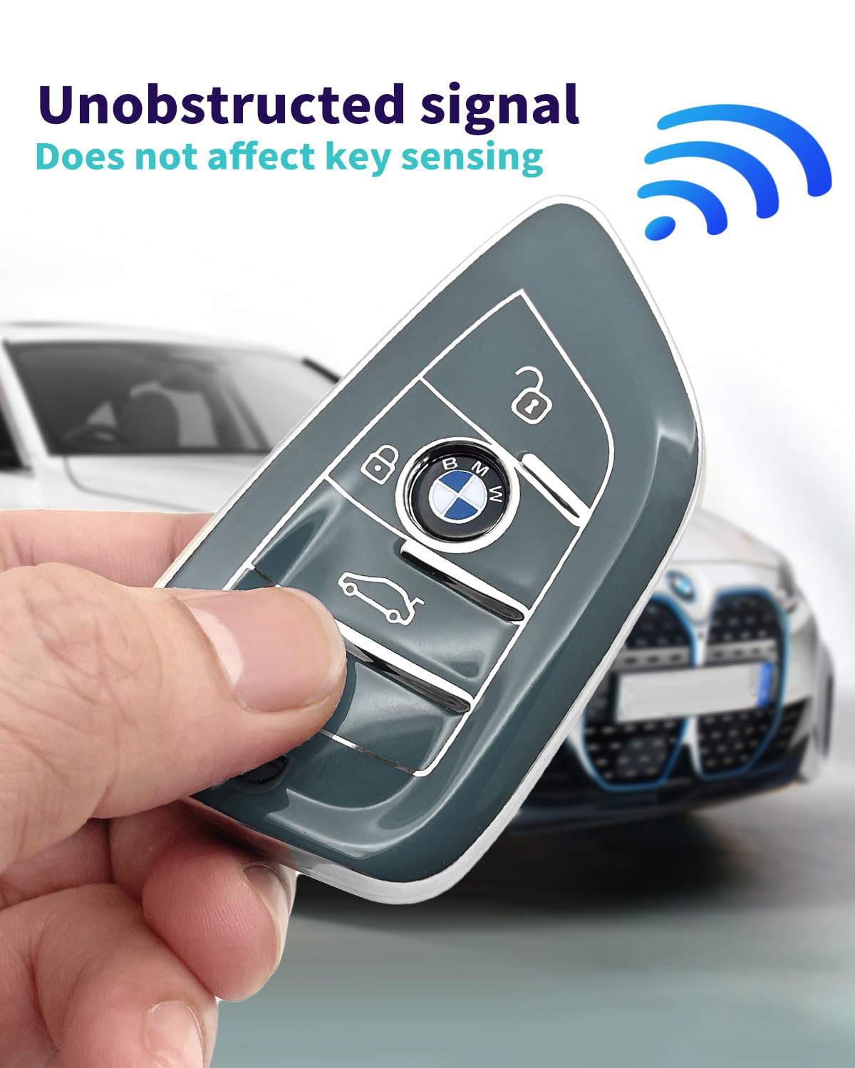 Haoyoumei Suitable For Bmw Key.Advanced Soft Tpu Key Case Is Compatible With X1 X3 X4 X5 X6 X7 M5 M6 1 3 4 5 6 7 Gt5 Gt6 Key 360