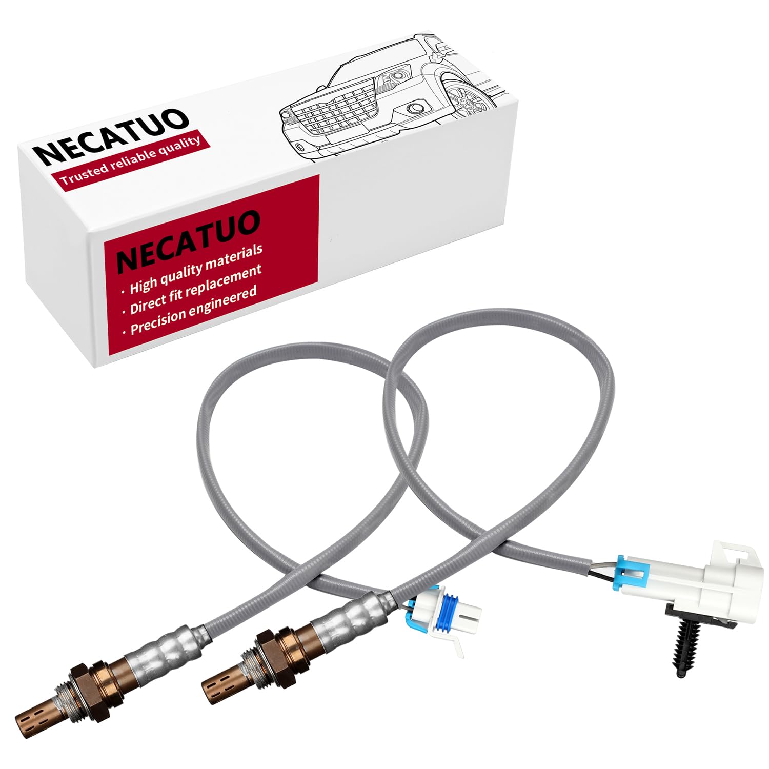 Necatuo 234-4668 Upstream 234-4256 Downstream O2 Oxygen Sensor (Set Of 4) Compatible With Cadillac Escalade Esv Ext Avalanche Si