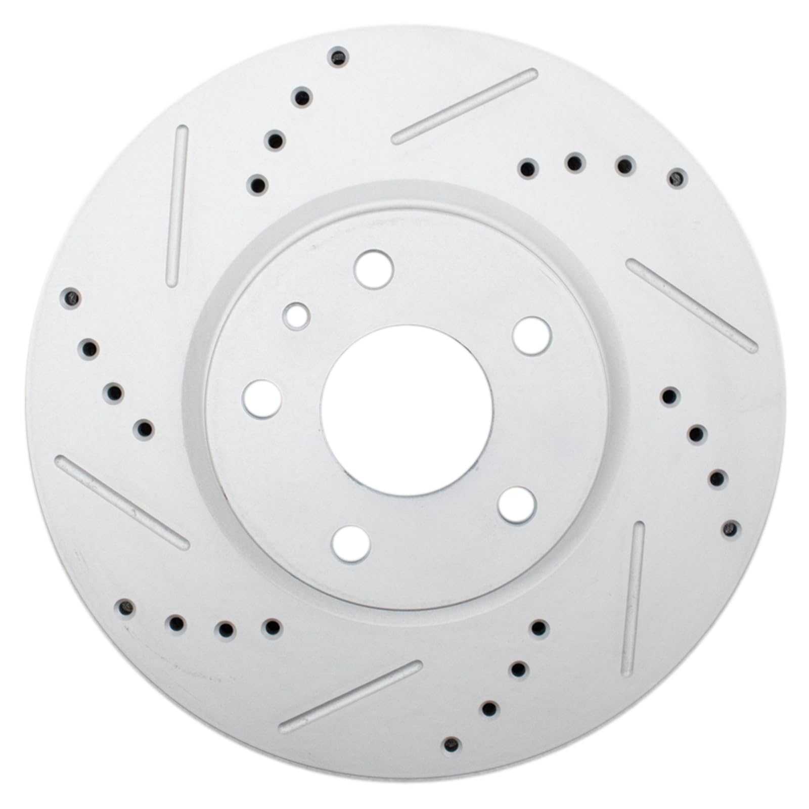 Trq Front Performance Brake Rotors Set Premium G-Coated Cross Drilled & Slotted Compatible With 2013-2020 Ford Fusion 2013-2016