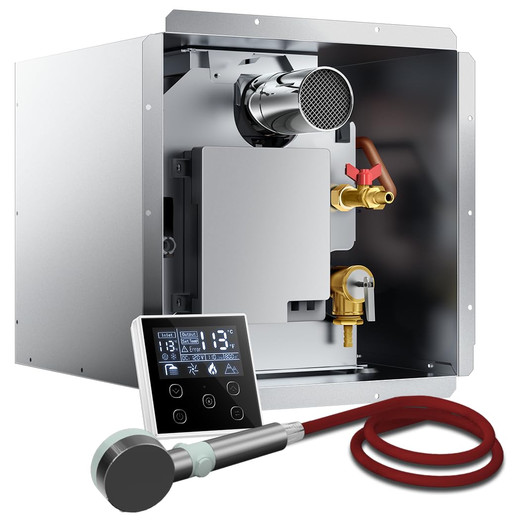 Ranein 65,000 Btu Rv Tankless Water Heater, High Altitude Available, 12V, Csa Certificated, With Thermostatic Chamber, External