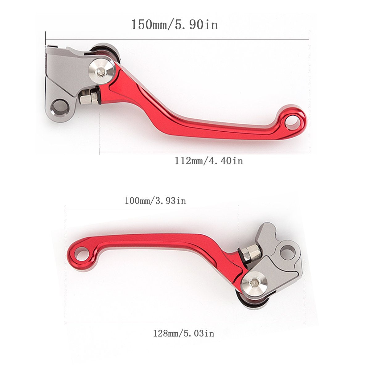 Nicedoll Dirt Bike Clutch Brake Pivot Levers For Crf125F Crf 125 F 125F 2020 2021 2022 2023 2024 Foldable Cnc Red