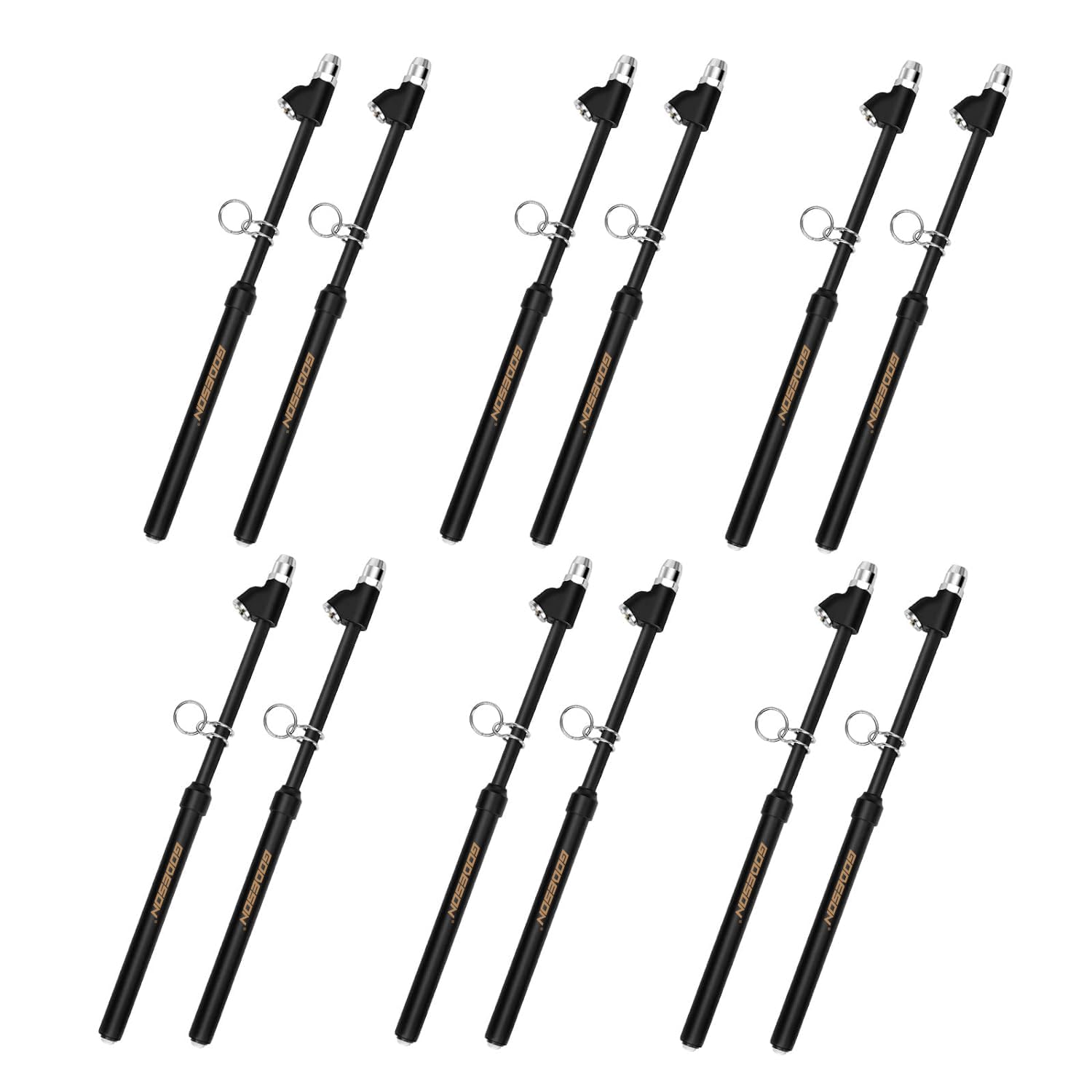 Godeson Heavy Duty Tire Pressure Gauge, Straight-On Dual Head Tire Air Gauge Range 10-150Psi, Extended Tube Tire Gauge Suitable