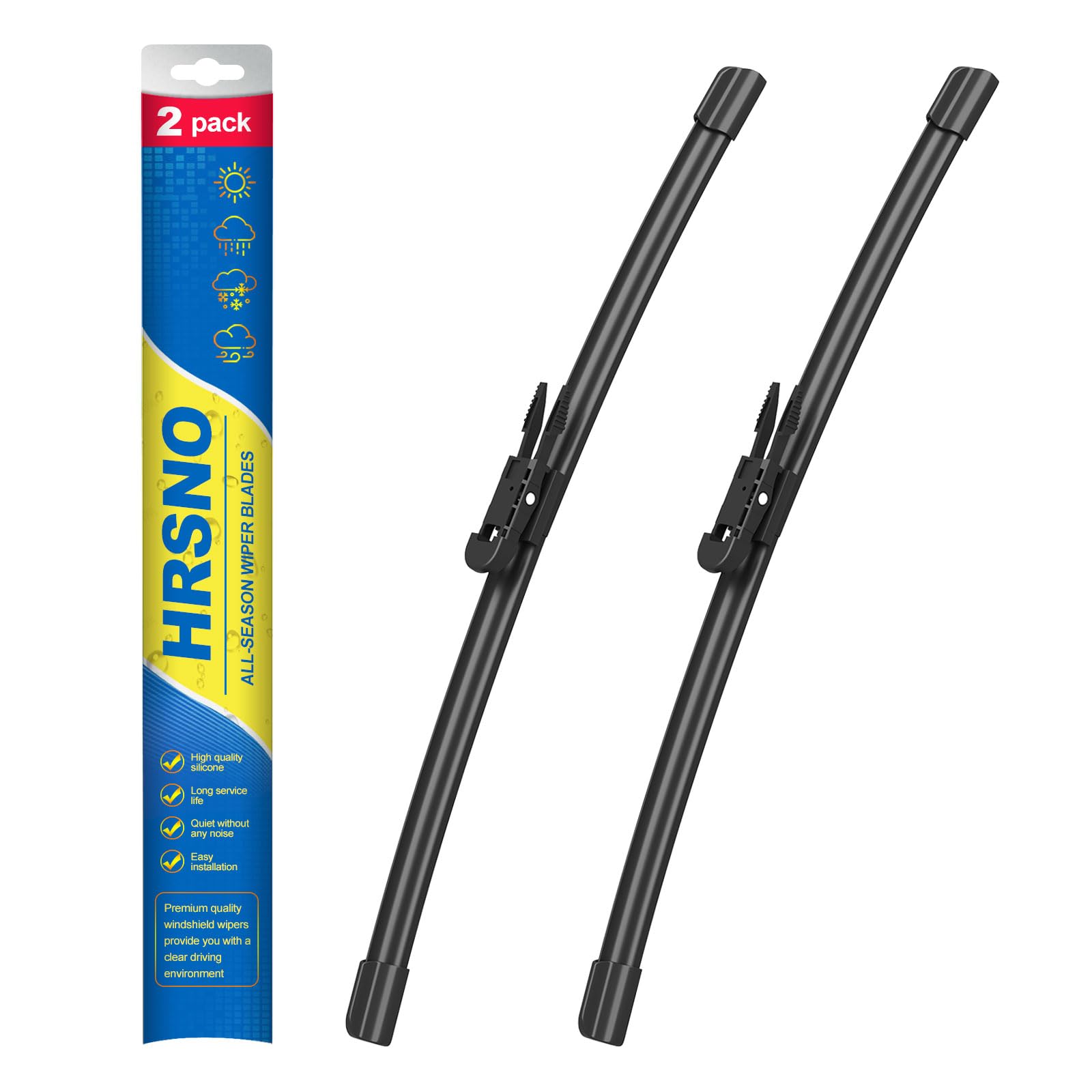 Hrsno Quality All-Season Premium Windshield Wiper Blade Replacement For Bmw 420I 2016-2020, Easy For Installation 24''+18''(Pack