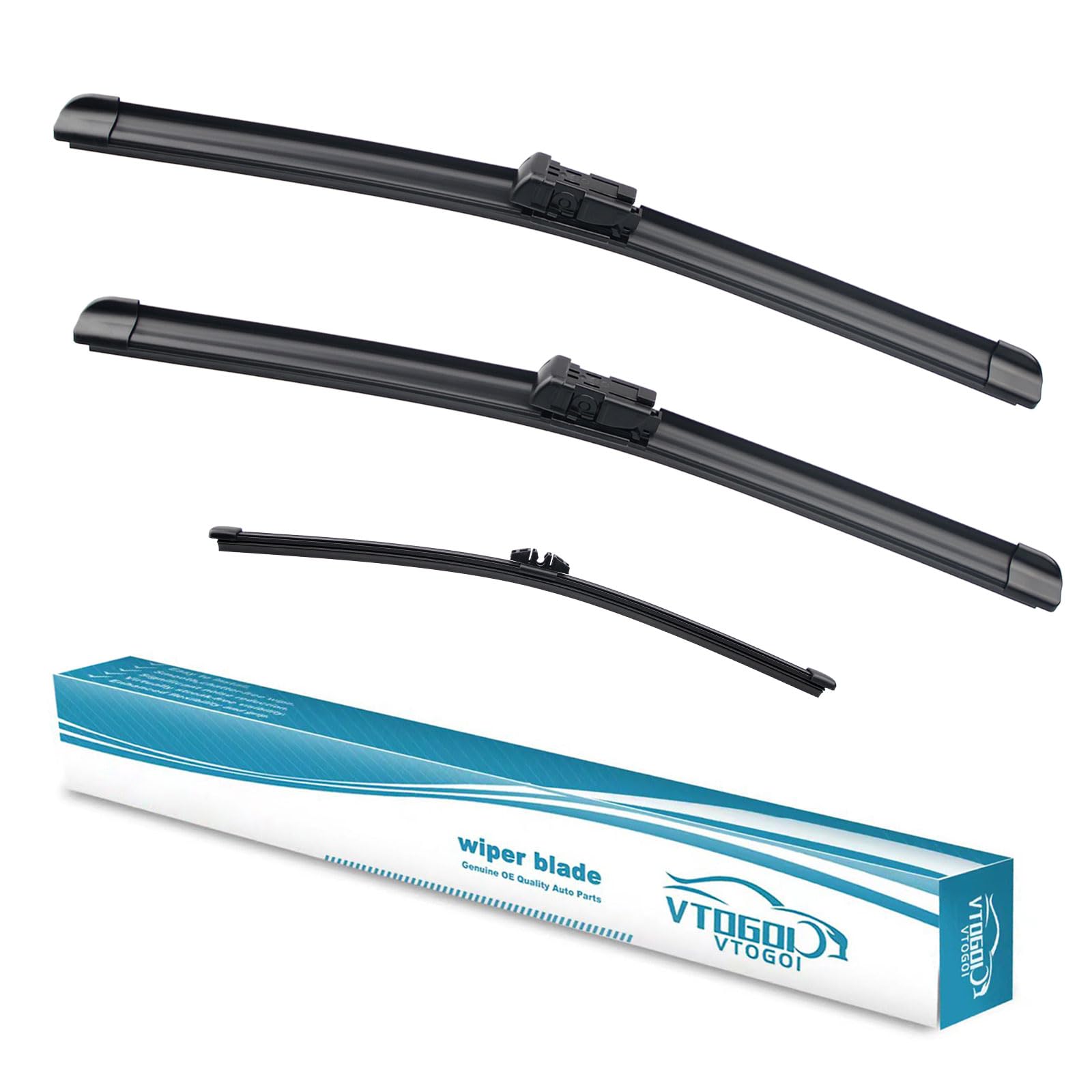 Vtogoi Wiper Blades With Rear Wiper Blades Set For Volvo Xc60 2009-2011,Automotive Replacement Windshield Wiper Blades, That Mee
