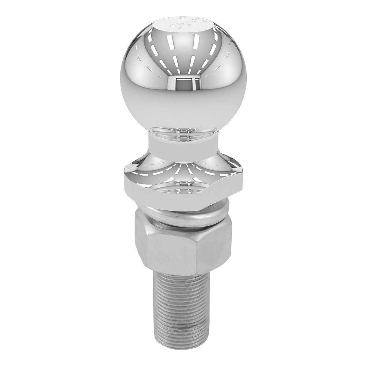 Curt 40020 Chrome Trailer Hitch Ball, 6,000 Lbs, 2-Inch Diameter, 1 X 3-Inch Shank , Gray