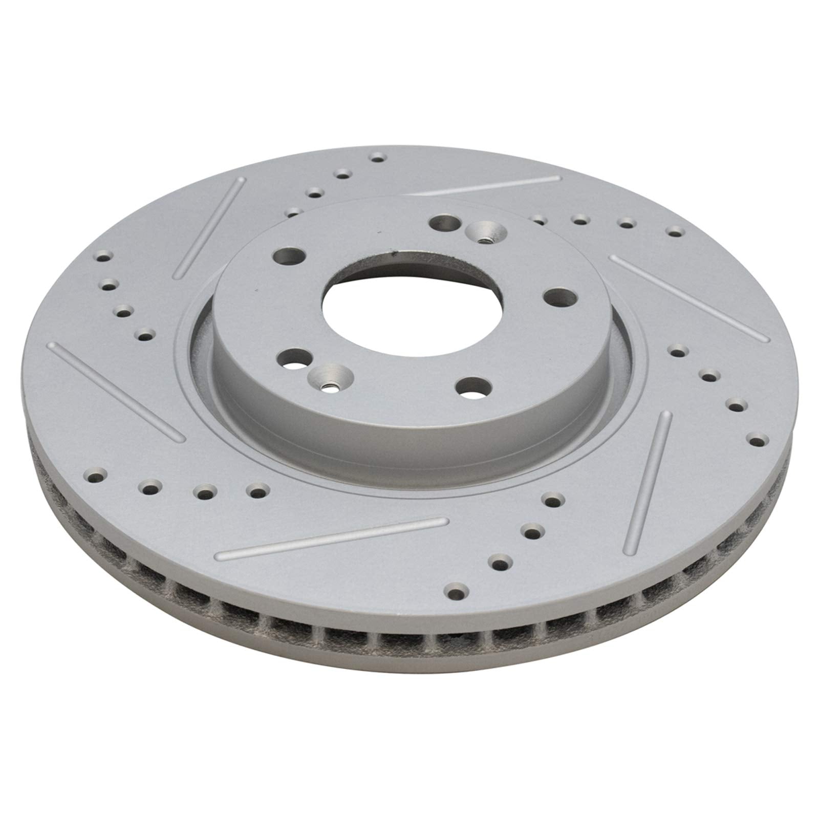 Trq Front Performance Brake Rotor Drilled Slotted Pair For 2010-2015 Forte / 2010-2015 Forte Koup / 2014-2015