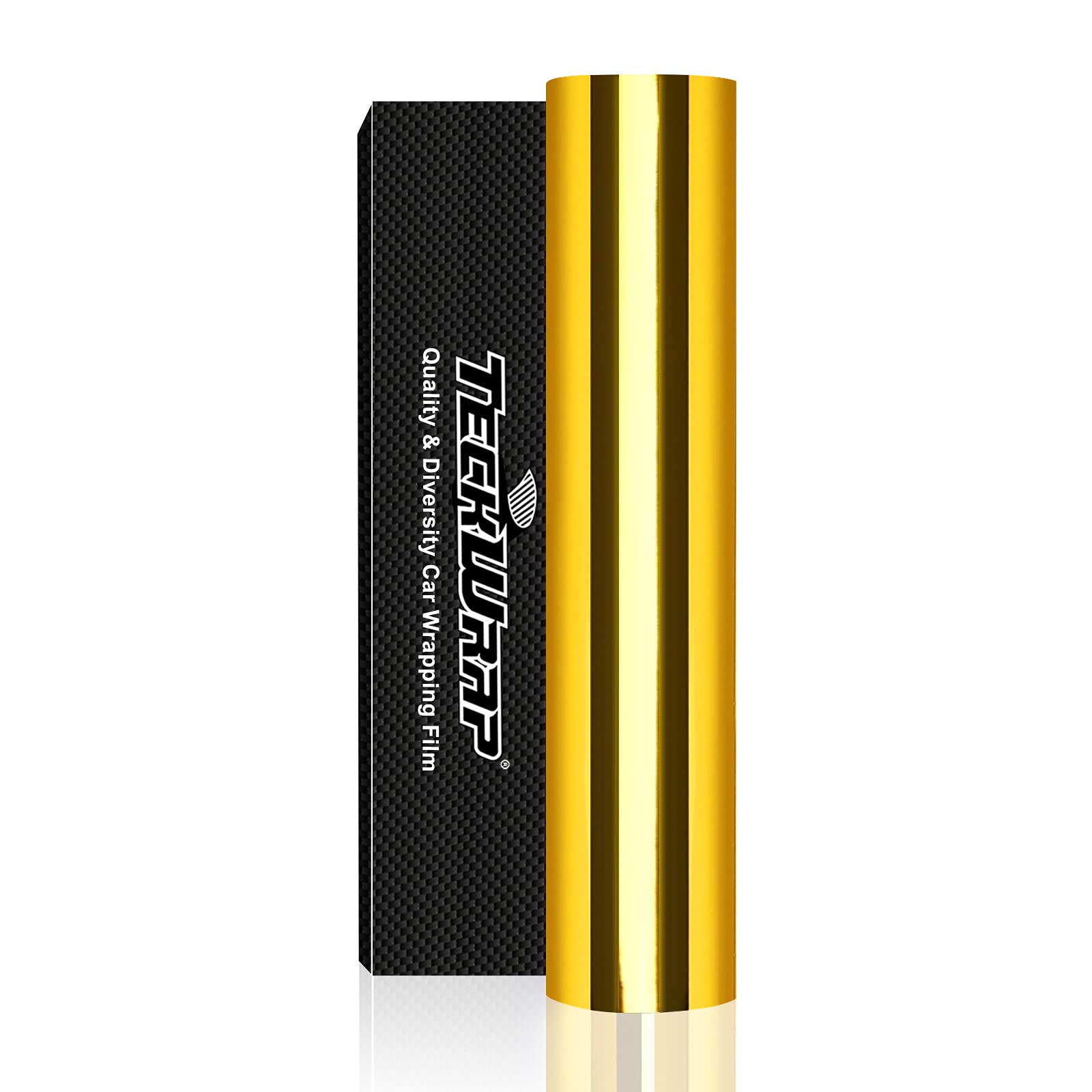 Teckwrap 11.5X 60 Chrome Mirror Gold Vinyl Wrap Self Adhesive Car Sticker