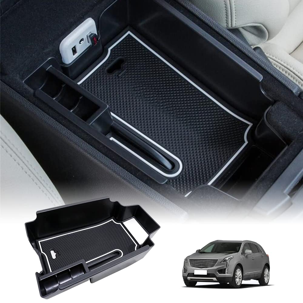 Vesul Center Console Organizer Armrest Storage Tray Compatible With Cadillac Xt5 2017 2018 2019 Abs Insert Organizer Glove Palle