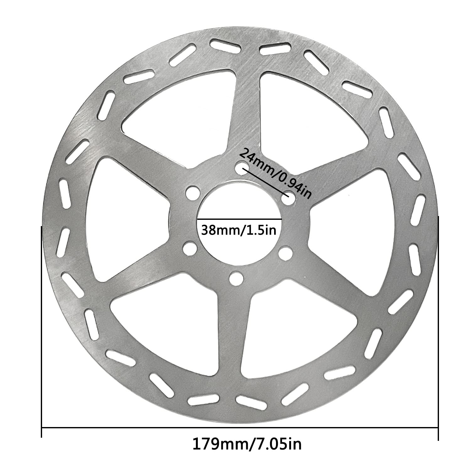 Holato Rear Brake Disc Rotor With Pads For Motovox Mbx10 Mbx11 Baja Doodle Bug Db30 Blitz Racer Coleman Ct100U Cc100X Ck100 Sk100 Mega Moto Mm-B80 Trailmaster Taotao Atd80A Rt100 Mini Bike Go Kart