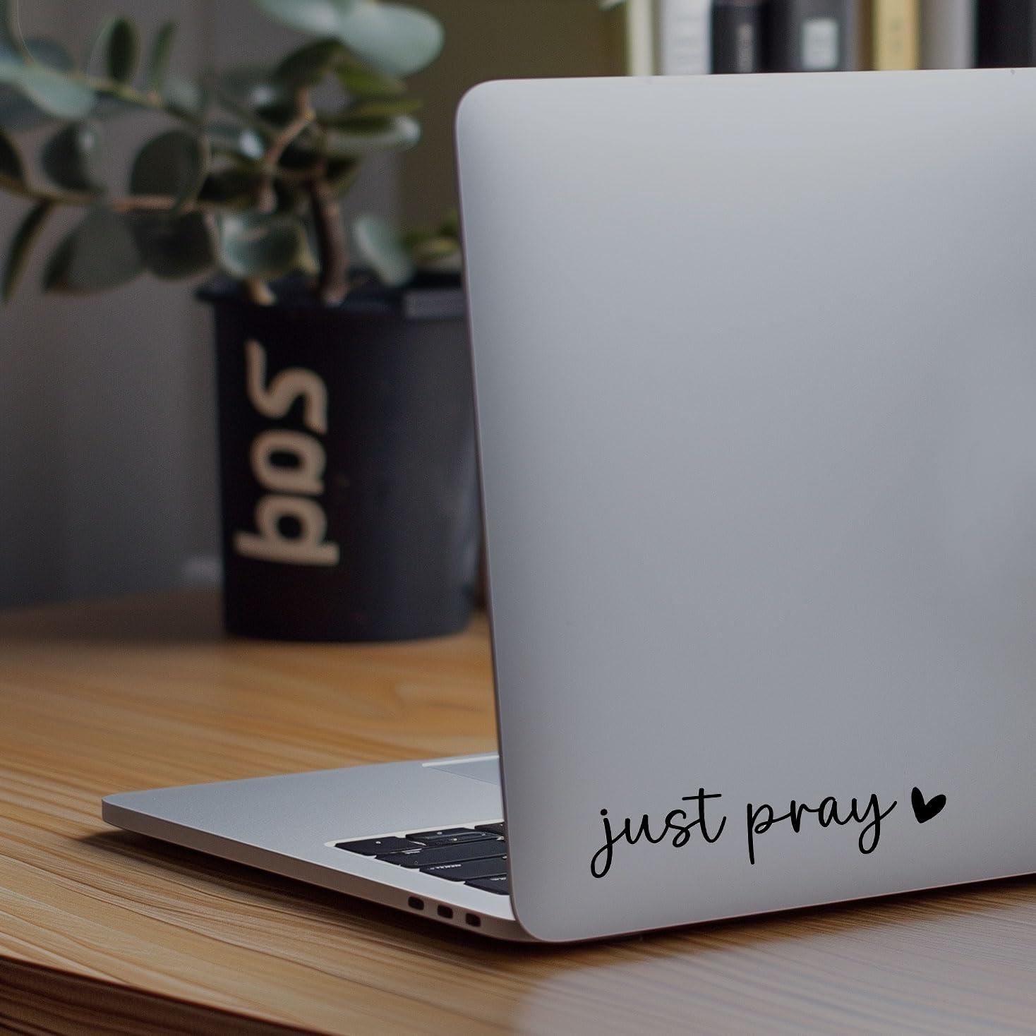 2 X Just Pray Rearview Mirror Decal Water Bottle Stickers Affirmation Reminder Sticker Laptop Bumper Sticker Tumbler Vinyl Stick