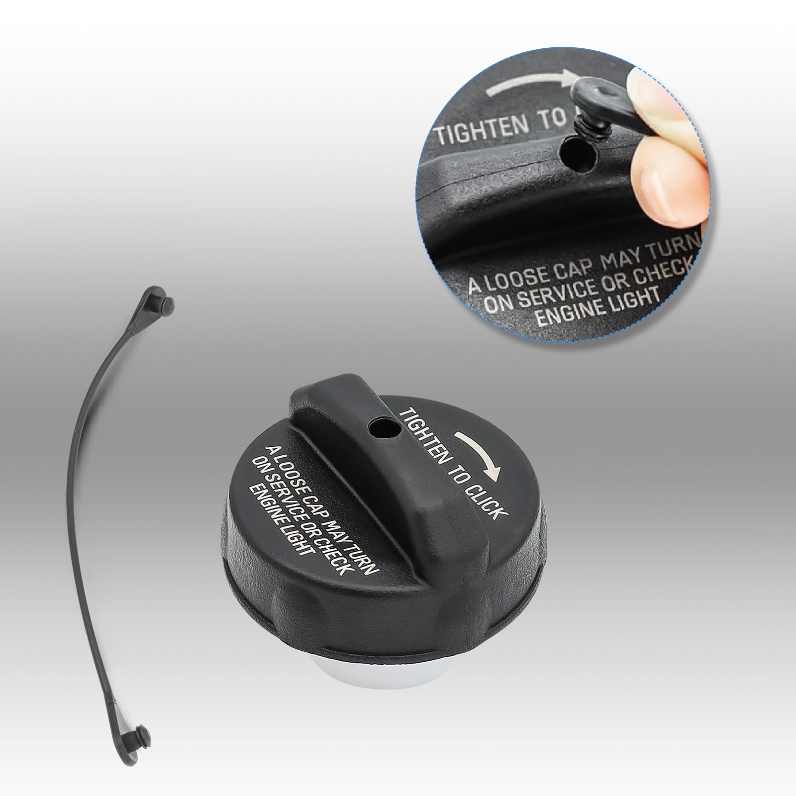 Gas Cap Fuel Cap 2 ropes for Jeep Dodge Chrysler Ram Fiat Plymouth Mitsubishi - Wrangler JK TJ Cherokee,Ram 1500 2500 3500 Charg