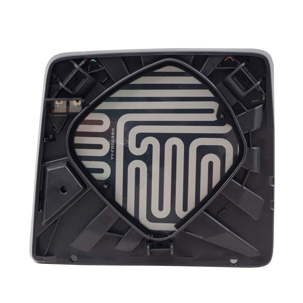 Brock Replacement Passenger Power Upper Tow Mirror Glass With Base Heated Compatible With 08-16 Super Duty Pickup