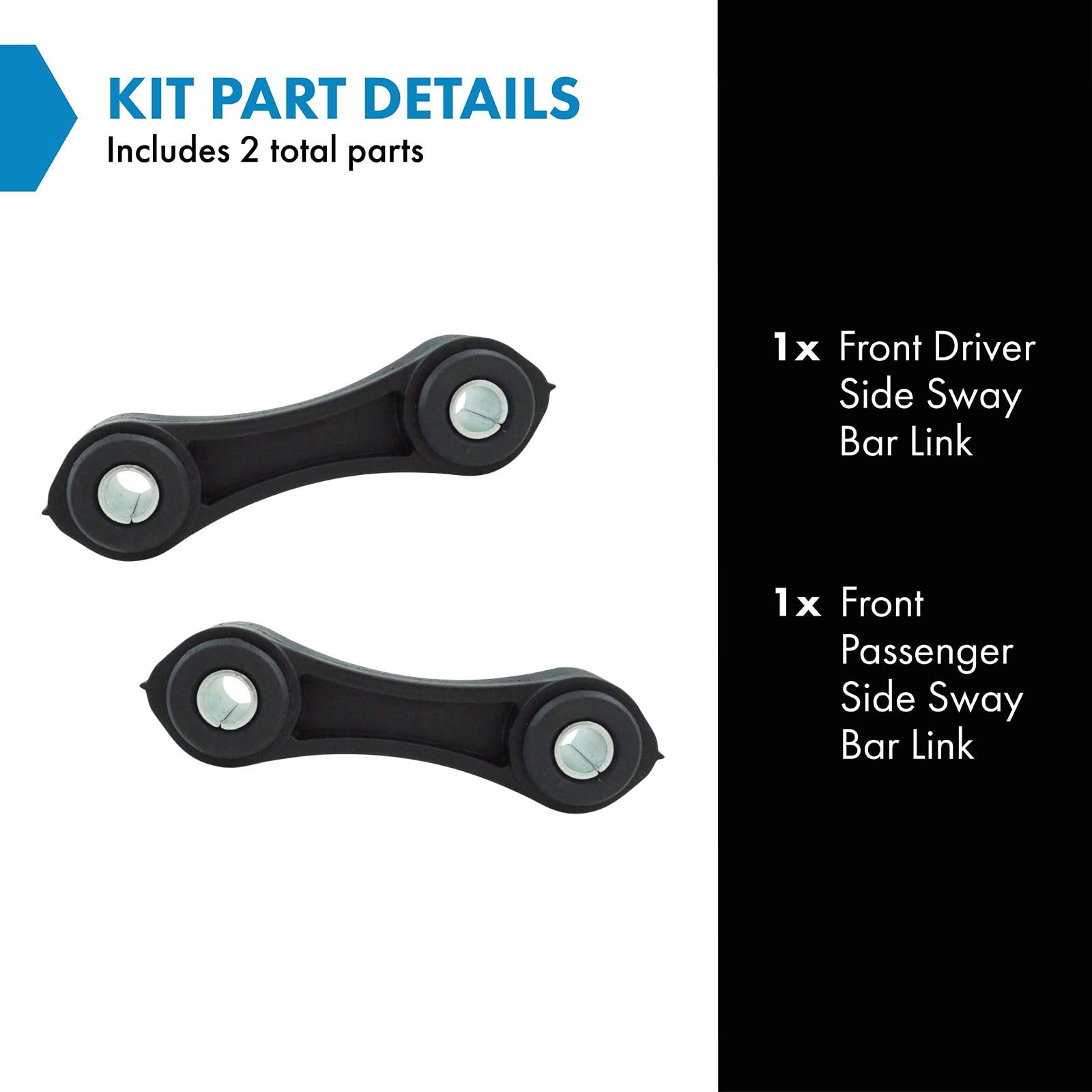 Trq Front Sway Bar Stabilizer Link Set Compatible With 1992-1994 Ford Explorer 1993-1997 Ranger 1994-1997 Mazda B2300 1994-1996