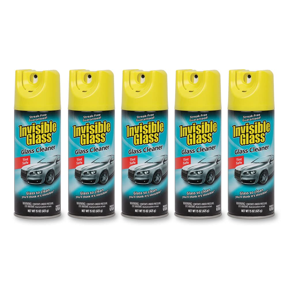 Invisible Glass 91163-5Pk Premium Glass And Window Cleaner For Auto And Home Cleans Glass, Windows, Windshields, Navigation Scre