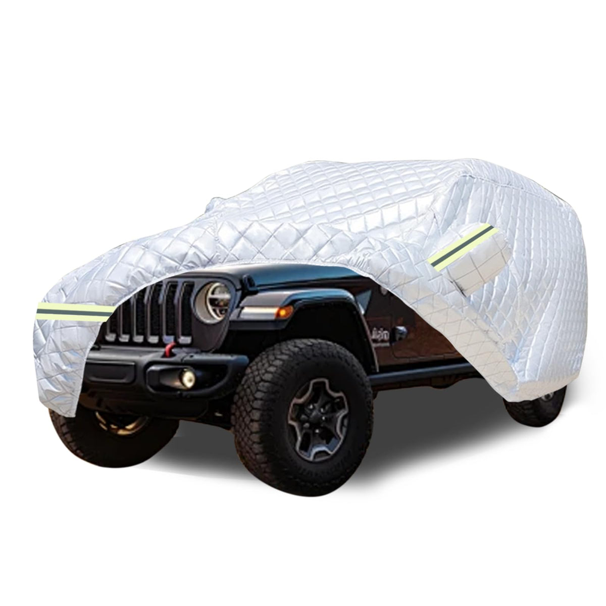 SNKOL 7 Layers Waterproof Heavy Duty Car Covers for Automobiles All Weather Season Anti-Hail UV Protection Snowproof Outdoor 15.