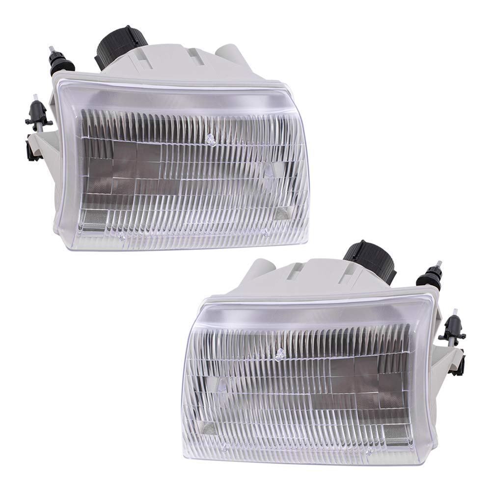 Brock Replacement Driver and Passenger Headlights Headlamps Compatible with Pickup Truck ZZP051040B ZZP051030B