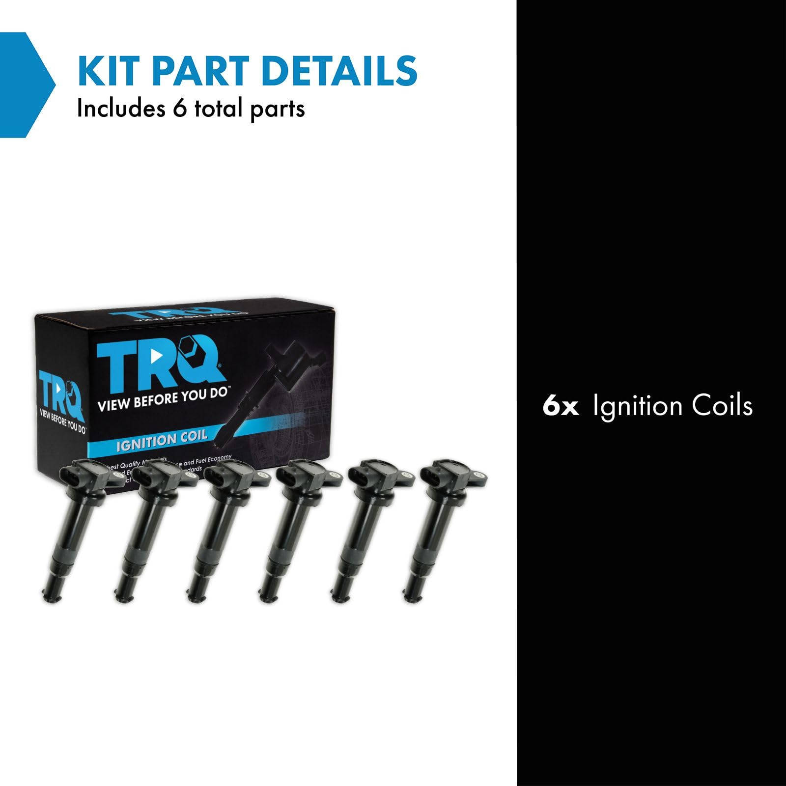 Trq Ignition Coil Set Compatible With 2007-2009 Hyundai Santa Fe