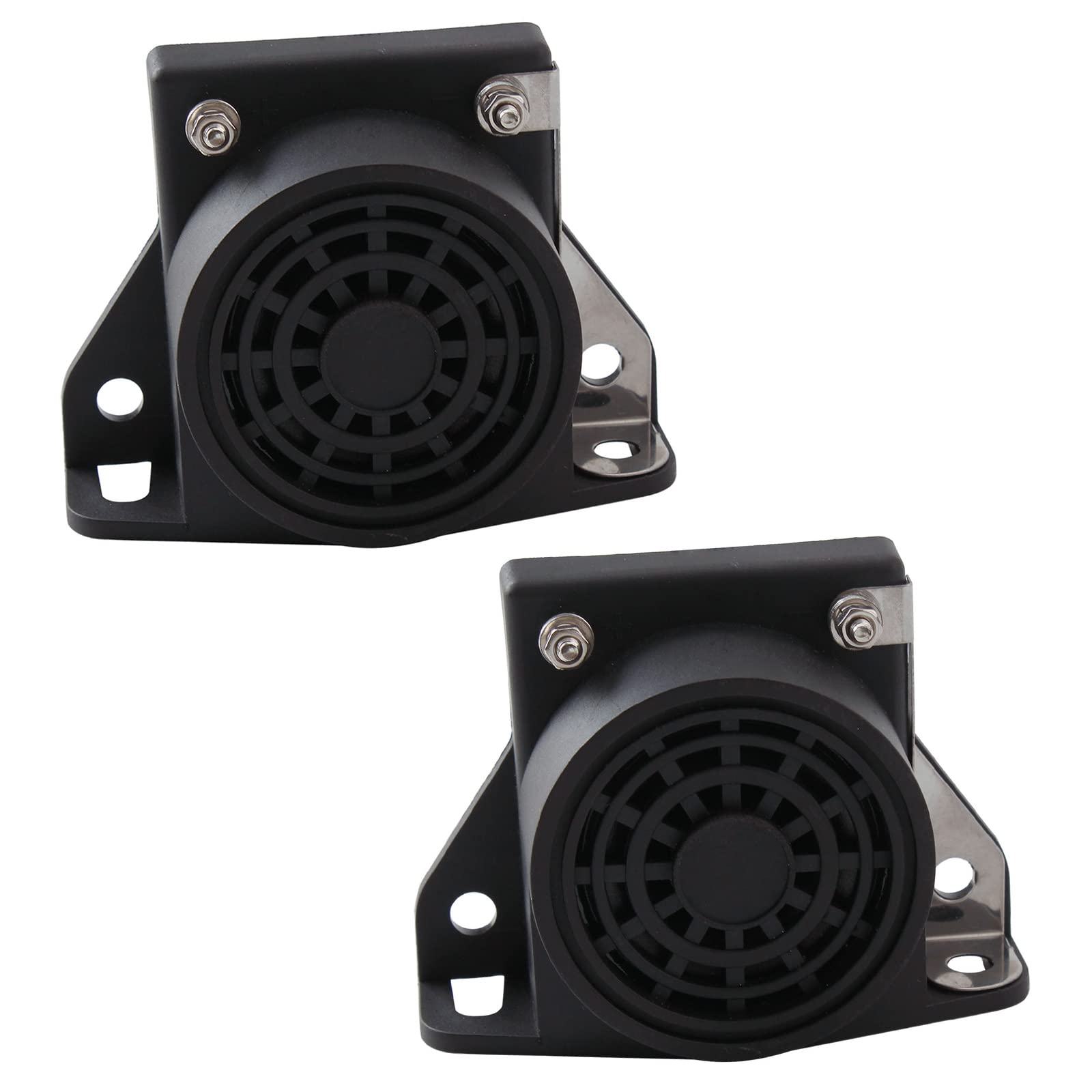 Car Back-Up Alarm, 107Db 12V-48V Dc Waterproof Industrial Heavy-Duty Backup Reverse Warning Alarm With Super Loud Beeper Tone For Truck Van Freight Car Lorry Heavy Vehicles Banhao